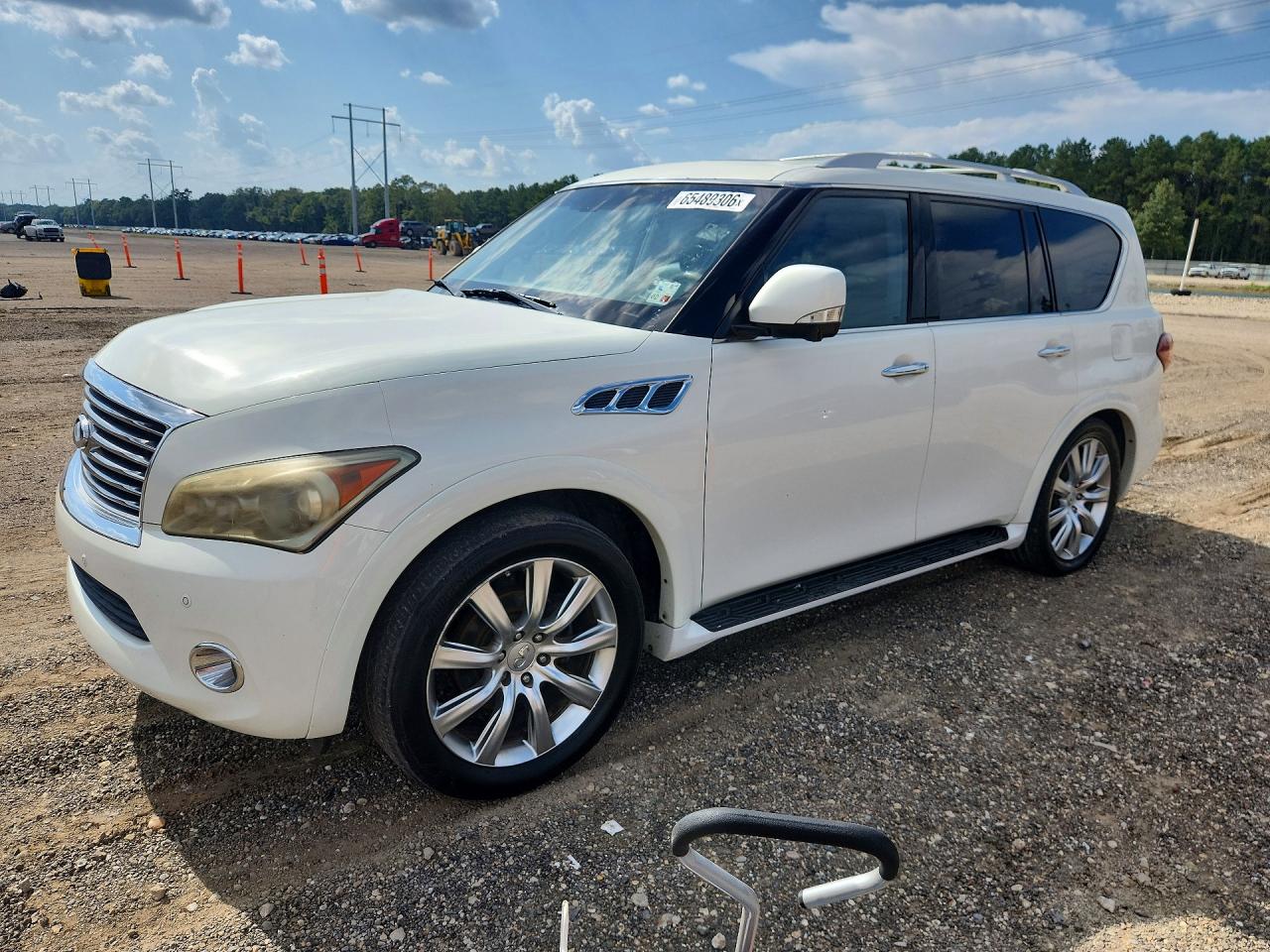 2013 Infiniti Qx56 Base White vin: JN8AZ2NE1D9061017