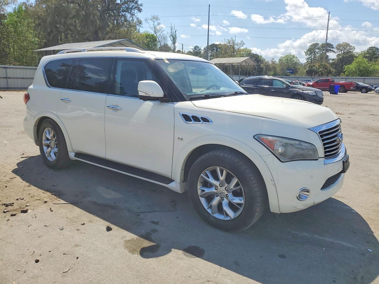 2014 Infiniti Qx80 Base White vin: JN8AZ2NE1E9064369