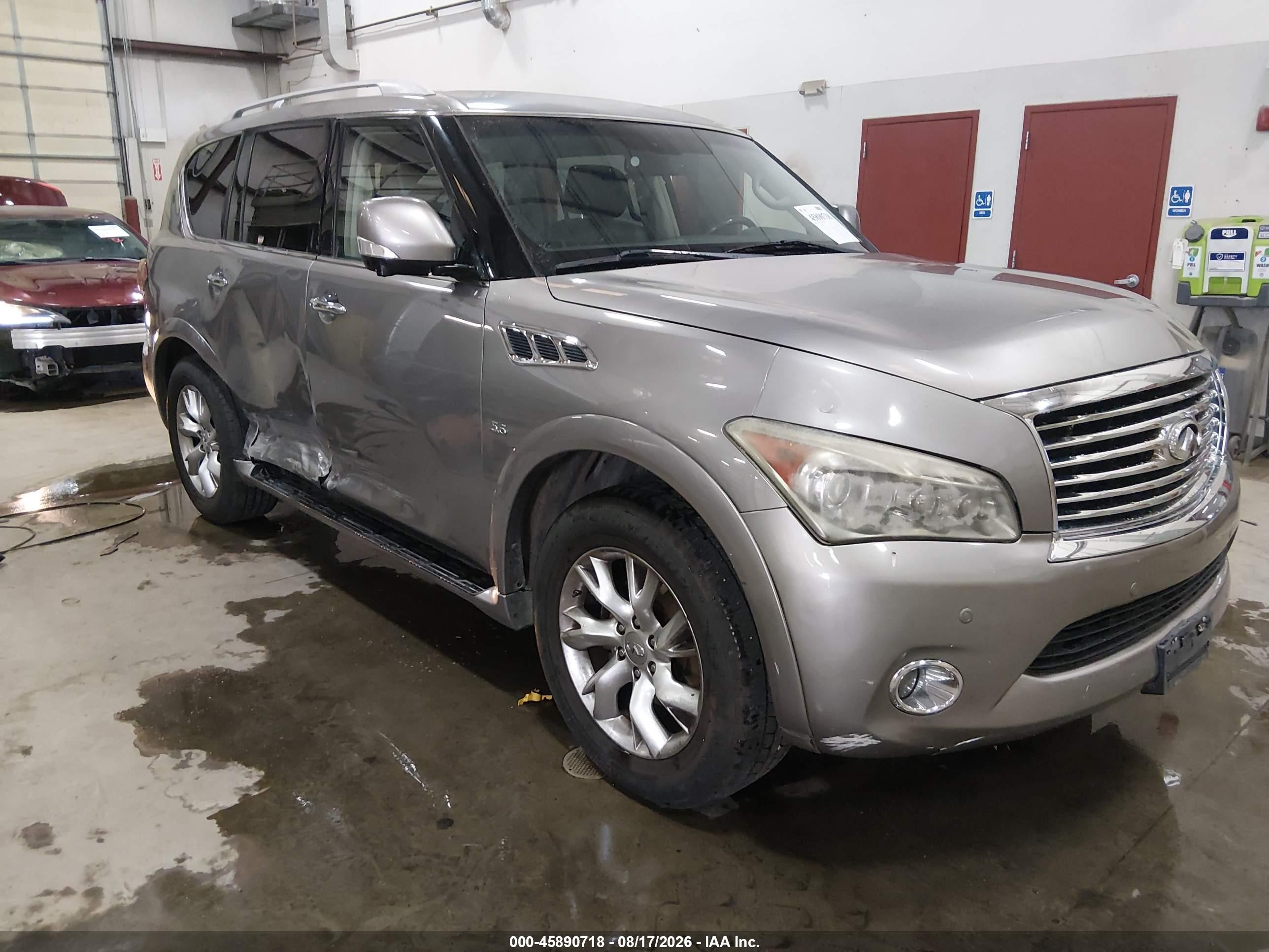 2014 Infiniti Qx80   Gray vin: JN8AZ2NE1E9067871