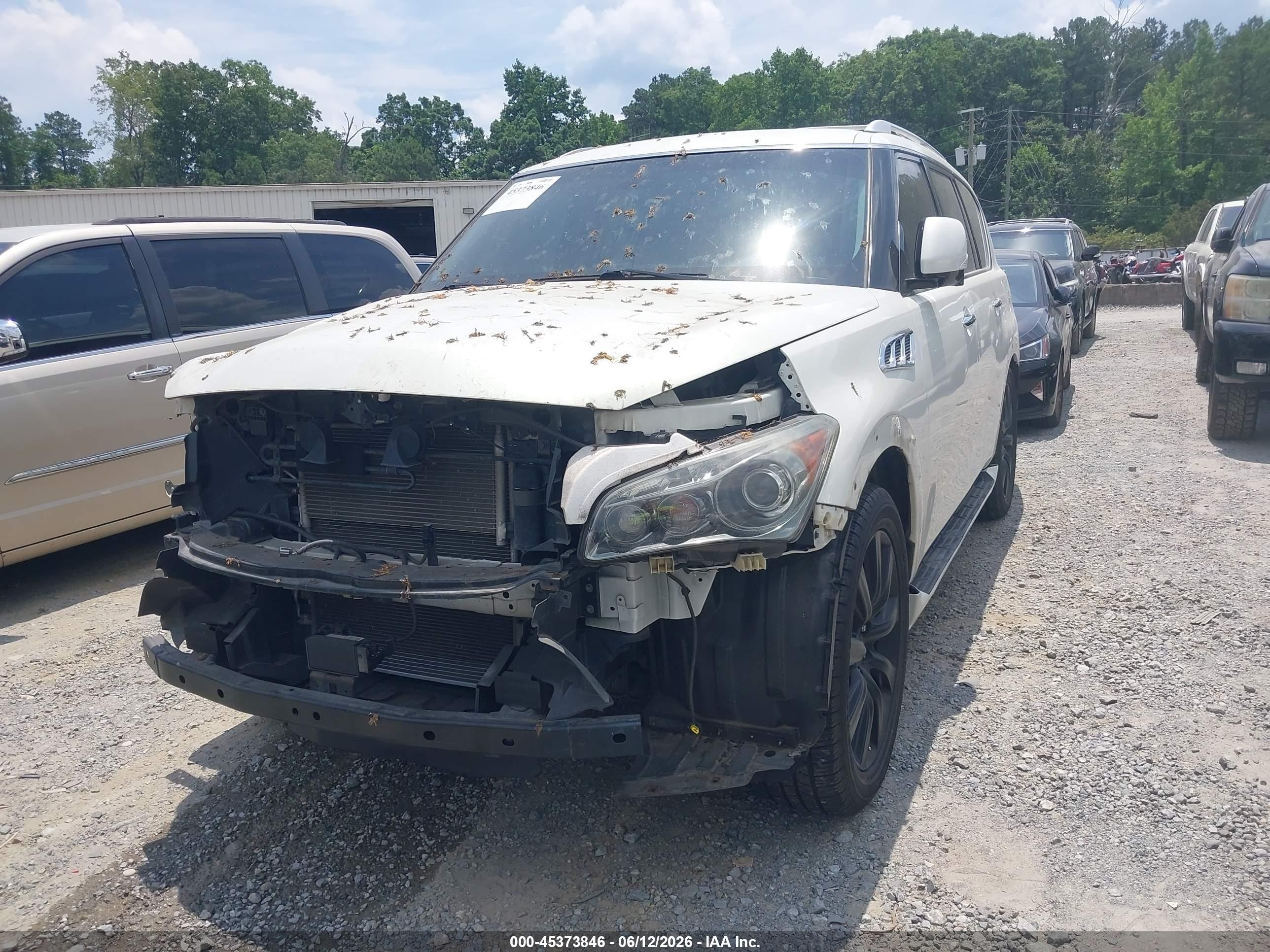2012 Infiniti Qx56   White vin: JN8AZ2NE2C9016876
