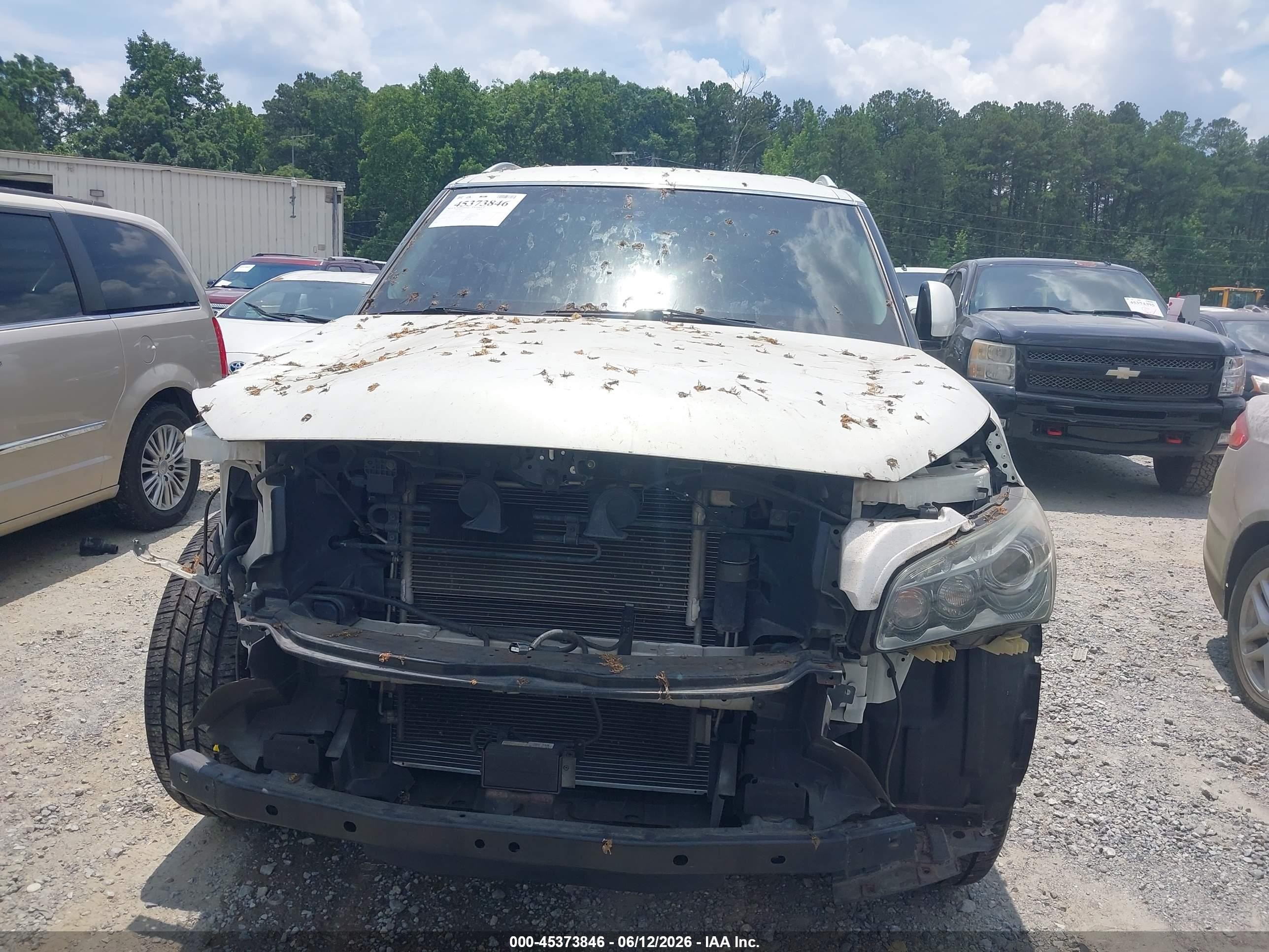 2012 Infiniti Qx56   White vin: JN8AZ2NE2C9016876