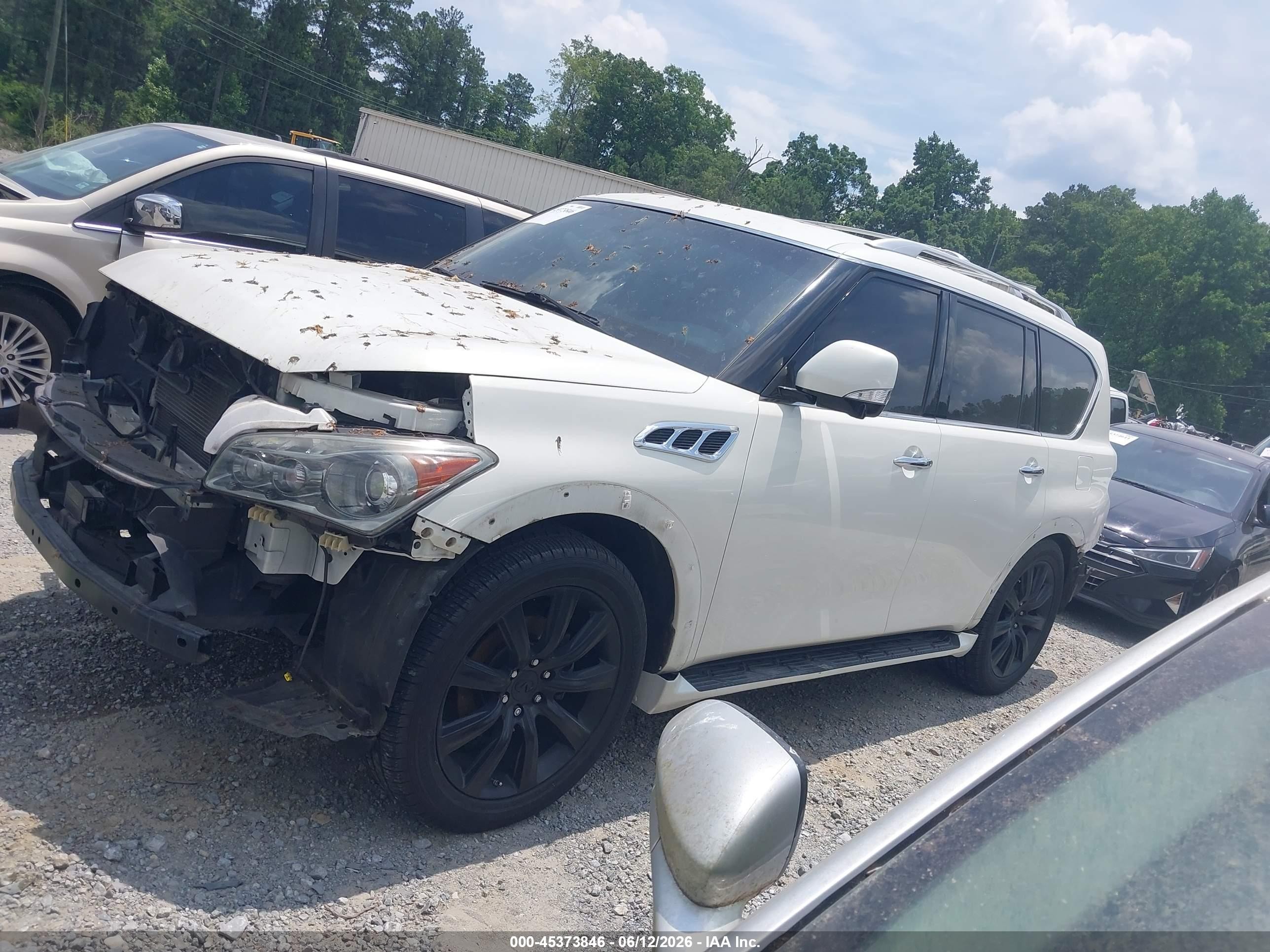 2012 Infiniti Qx56   White vin: JN8AZ2NE2C9016876