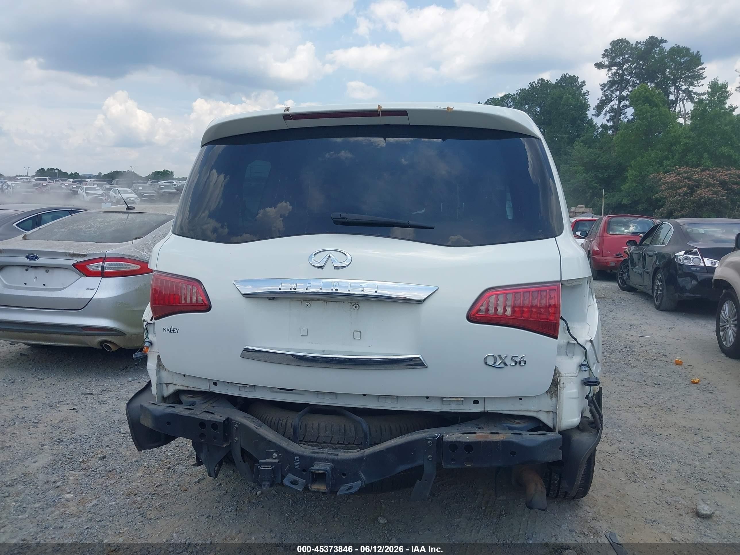 2012 Infiniti Qx56   White vin: JN8AZ2NE2C9016876