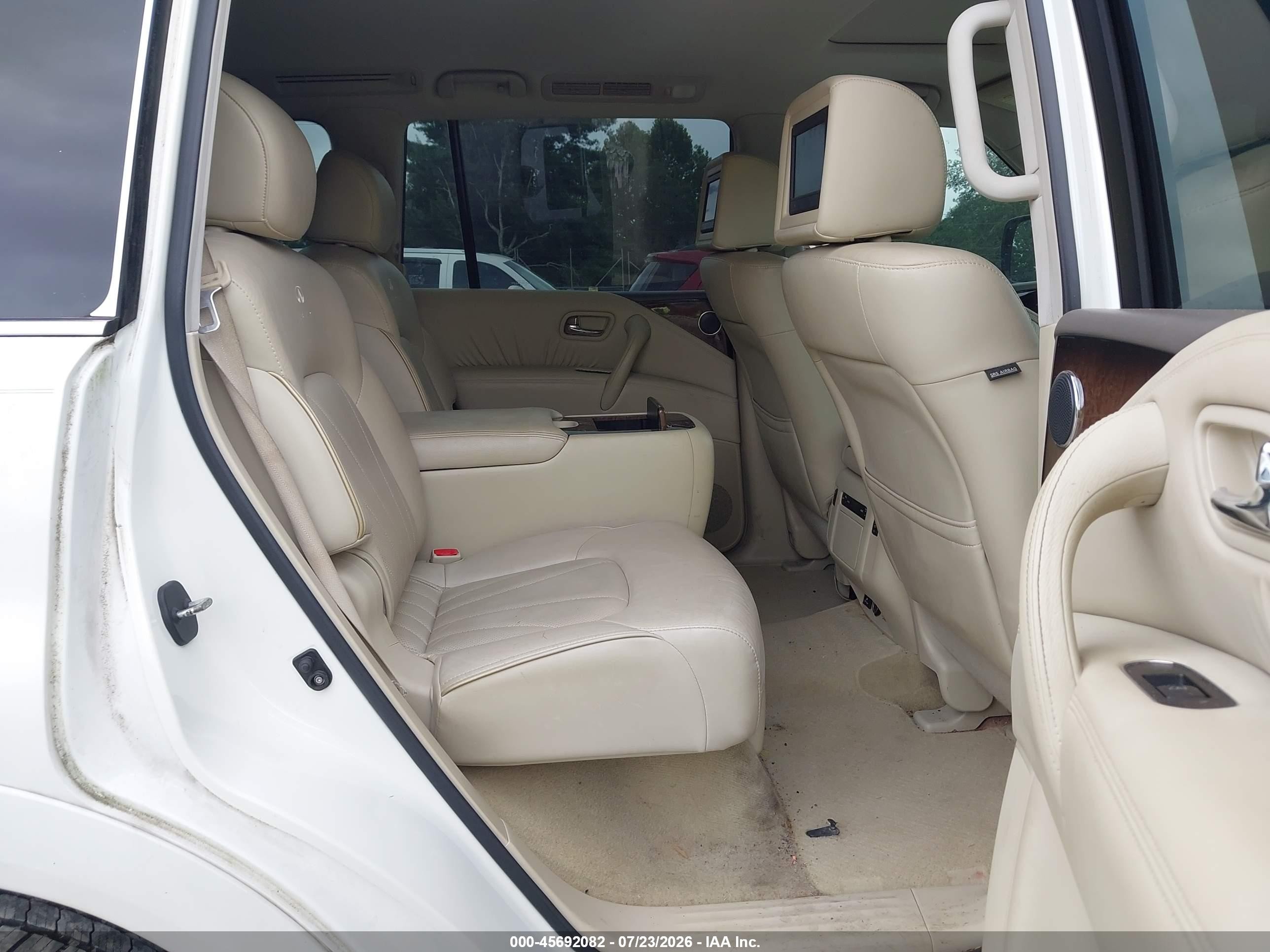 2012 Infiniti Qx56   White vin: JN8AZ2NE2C9023536