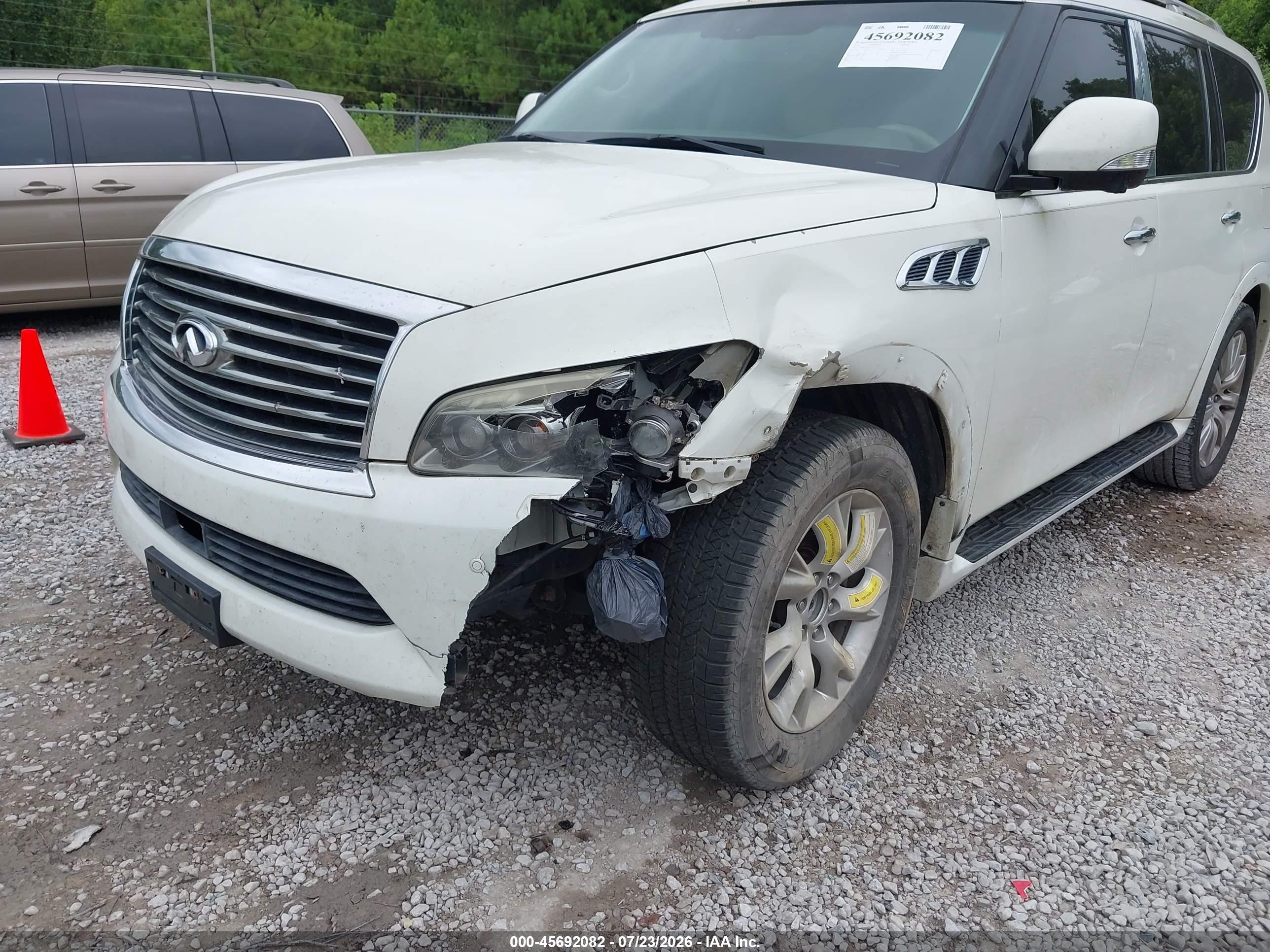 2012 Infiniti Qx56   White vin: JN8AZ2NE2C9023536