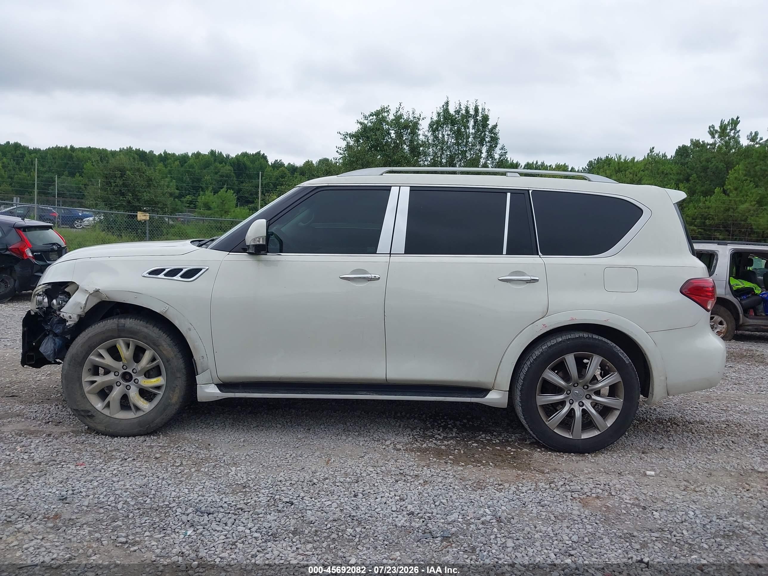 2012 Infiniti Qx56   White vin: JN8AZ2NE2C9023536