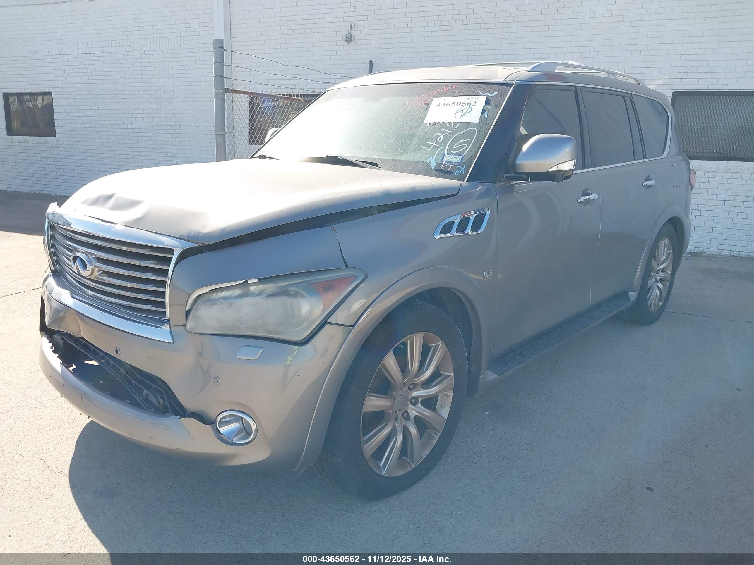 2014 Infiniti Qx80   Gray vin: JN8AZ2NE2E9063246