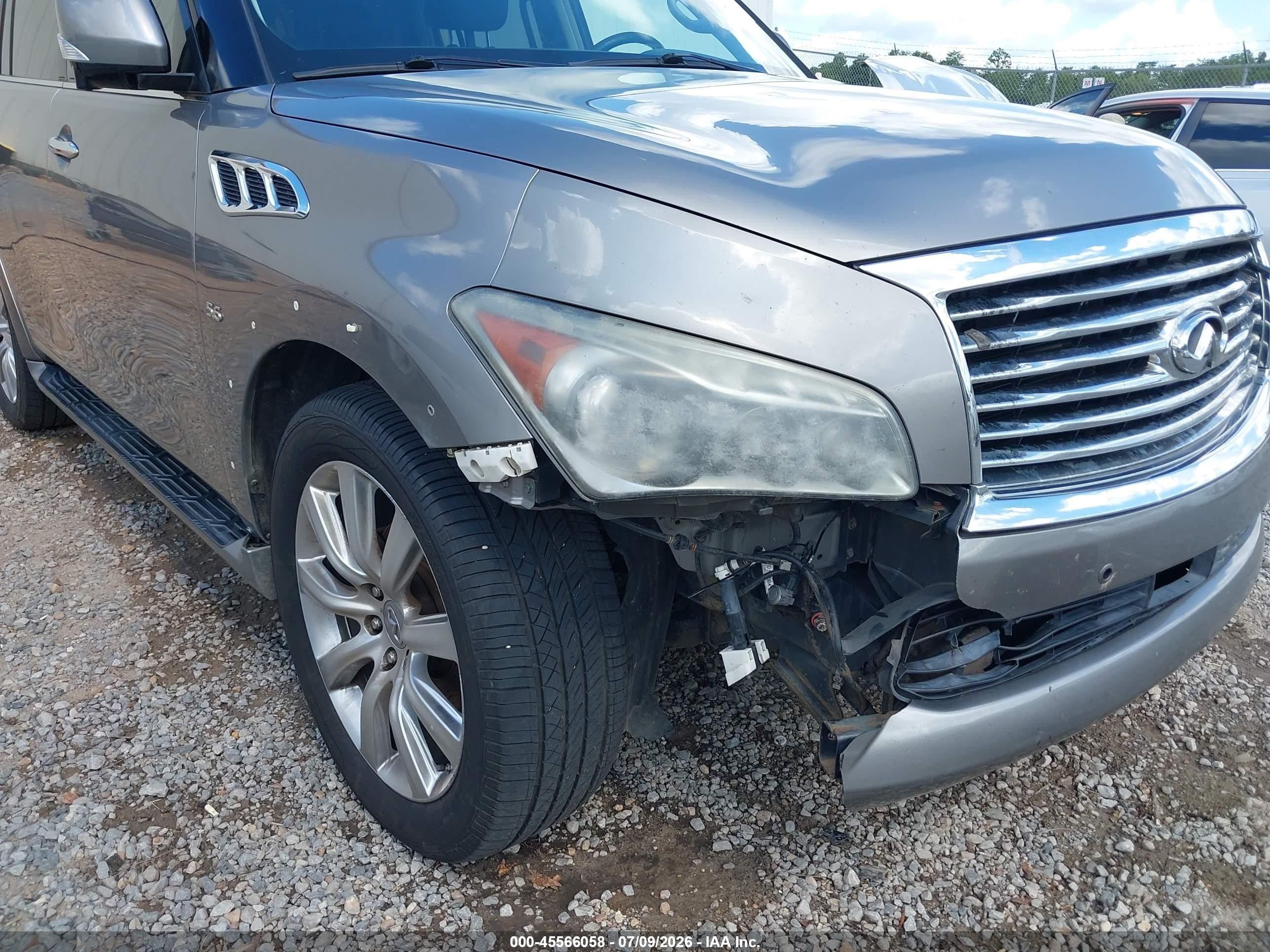 2014 Infiniti Qx80   Gray vin: JN8AZ2NE2E9063568