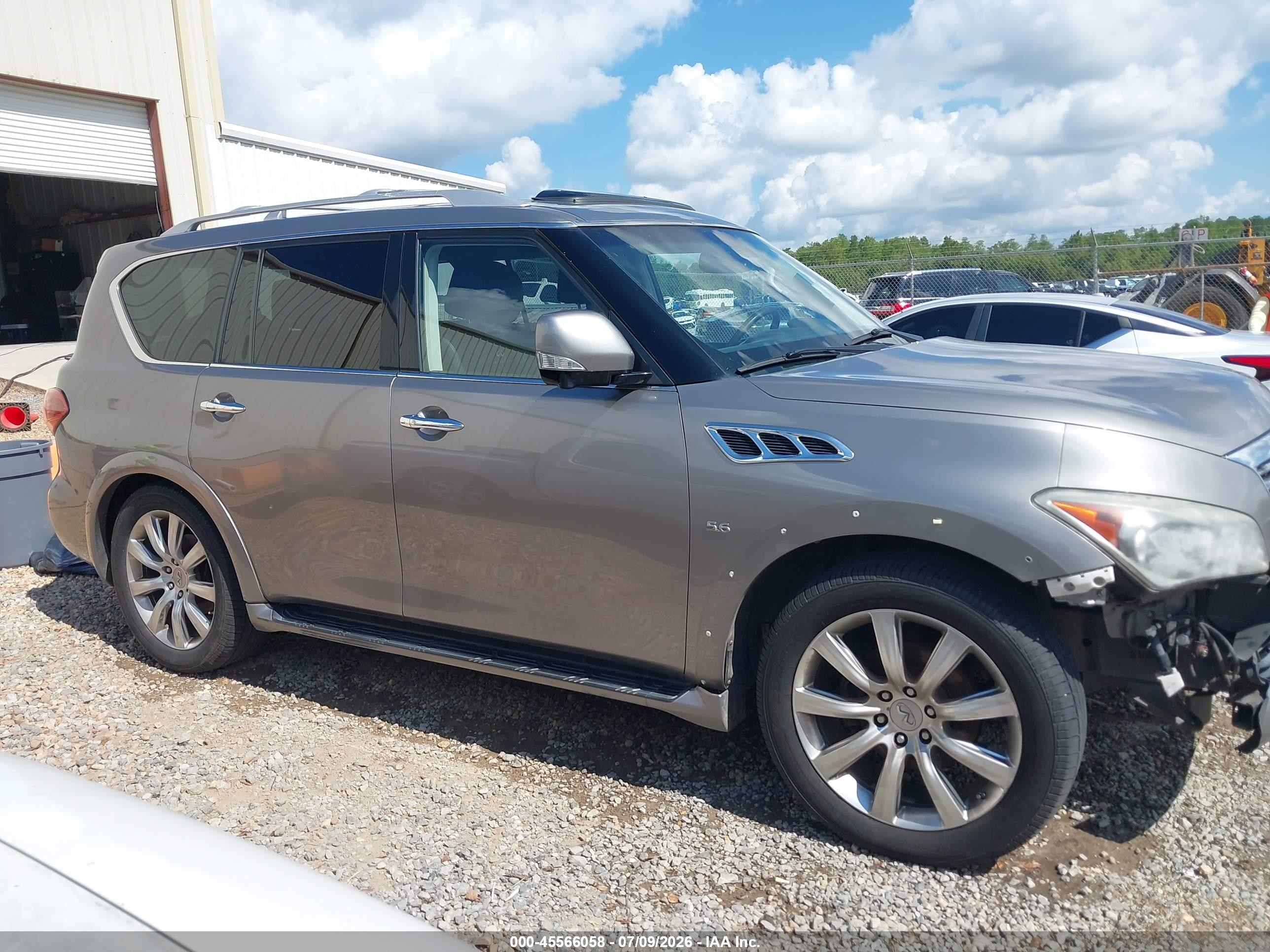 2014 Infiniti Qx80   Gray vin: JN8AZ2NE2E9063568
