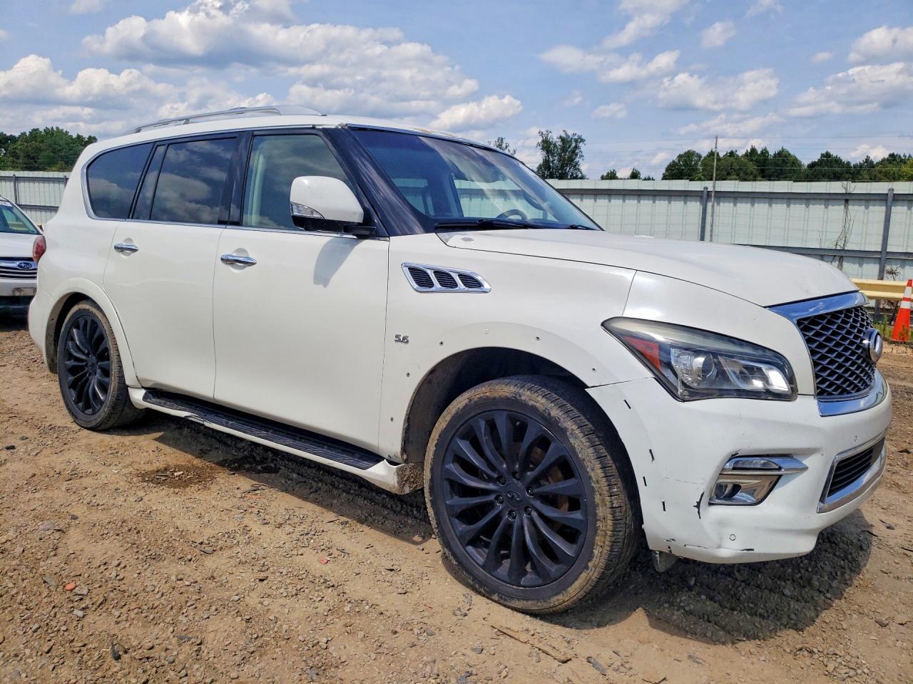 2015 Infiniti Qx80 Base White vin: JN8AZ2NE2F9080646