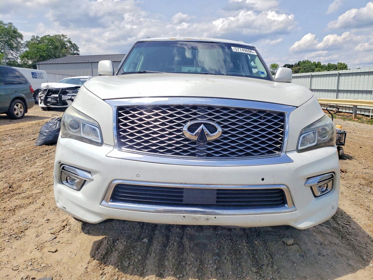 2015 Infiniti Qx80 Base White vin: JN8AZ2NE2F9080646