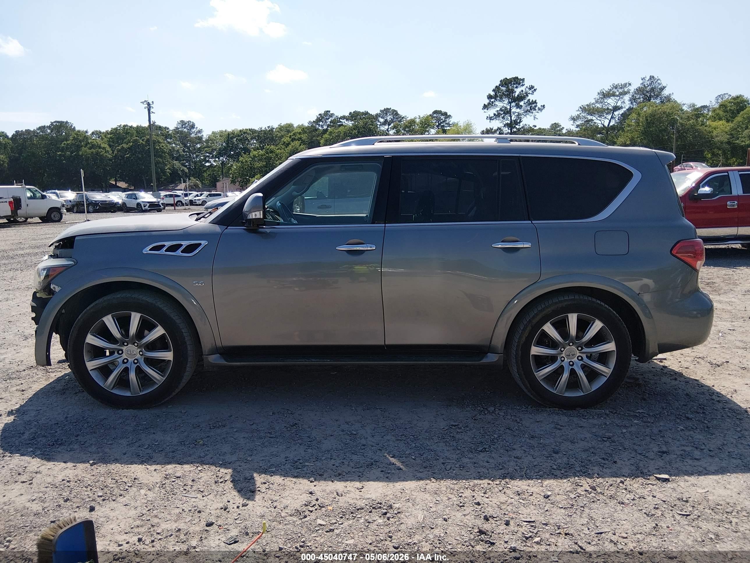 2015 Infiniti Qx80 Limited Gray vin: JN8AZ2NE2F9082817