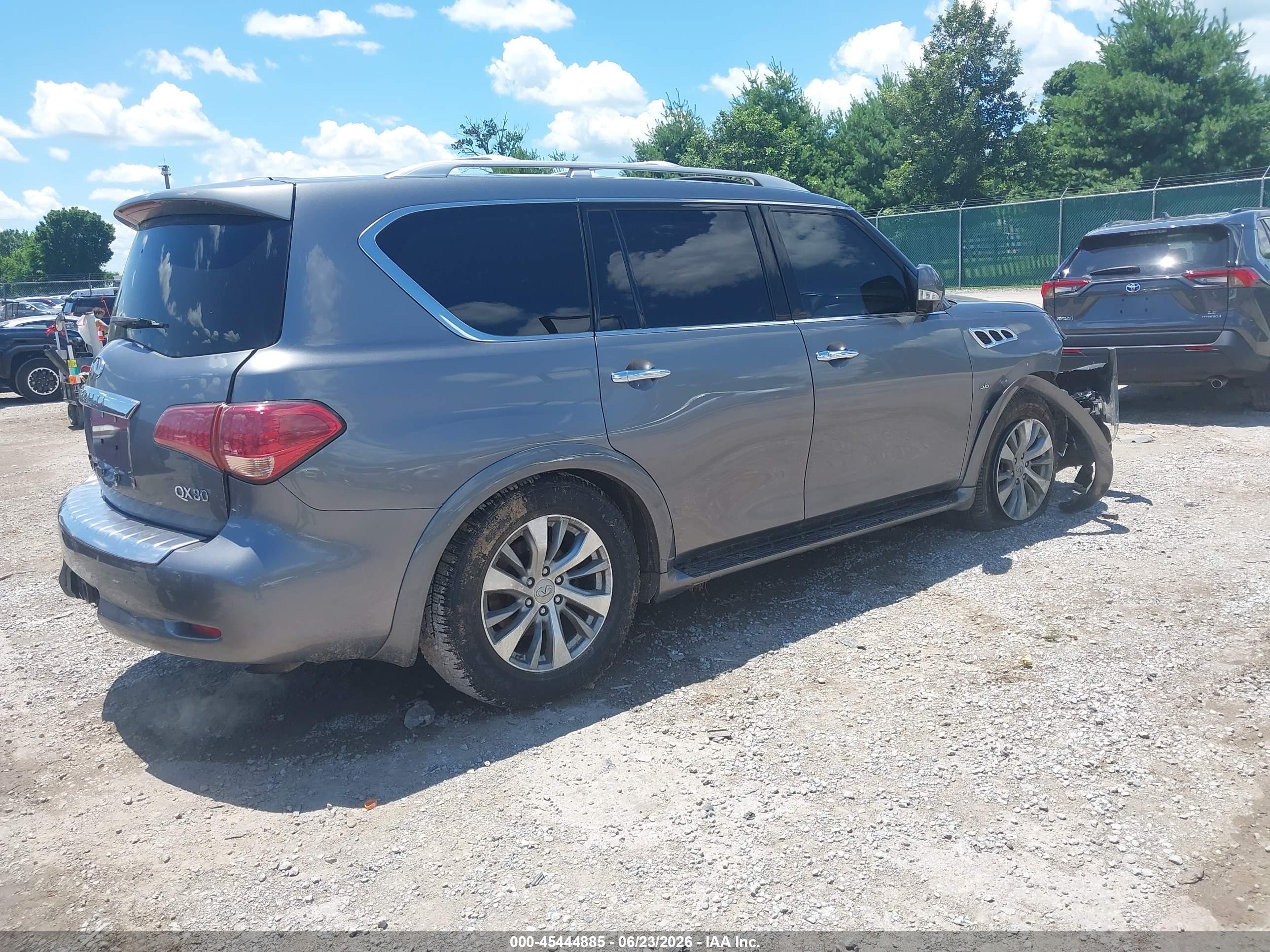 2015 Infiniti Qx80   Gray vin: JN8AZ2NE2F9083417