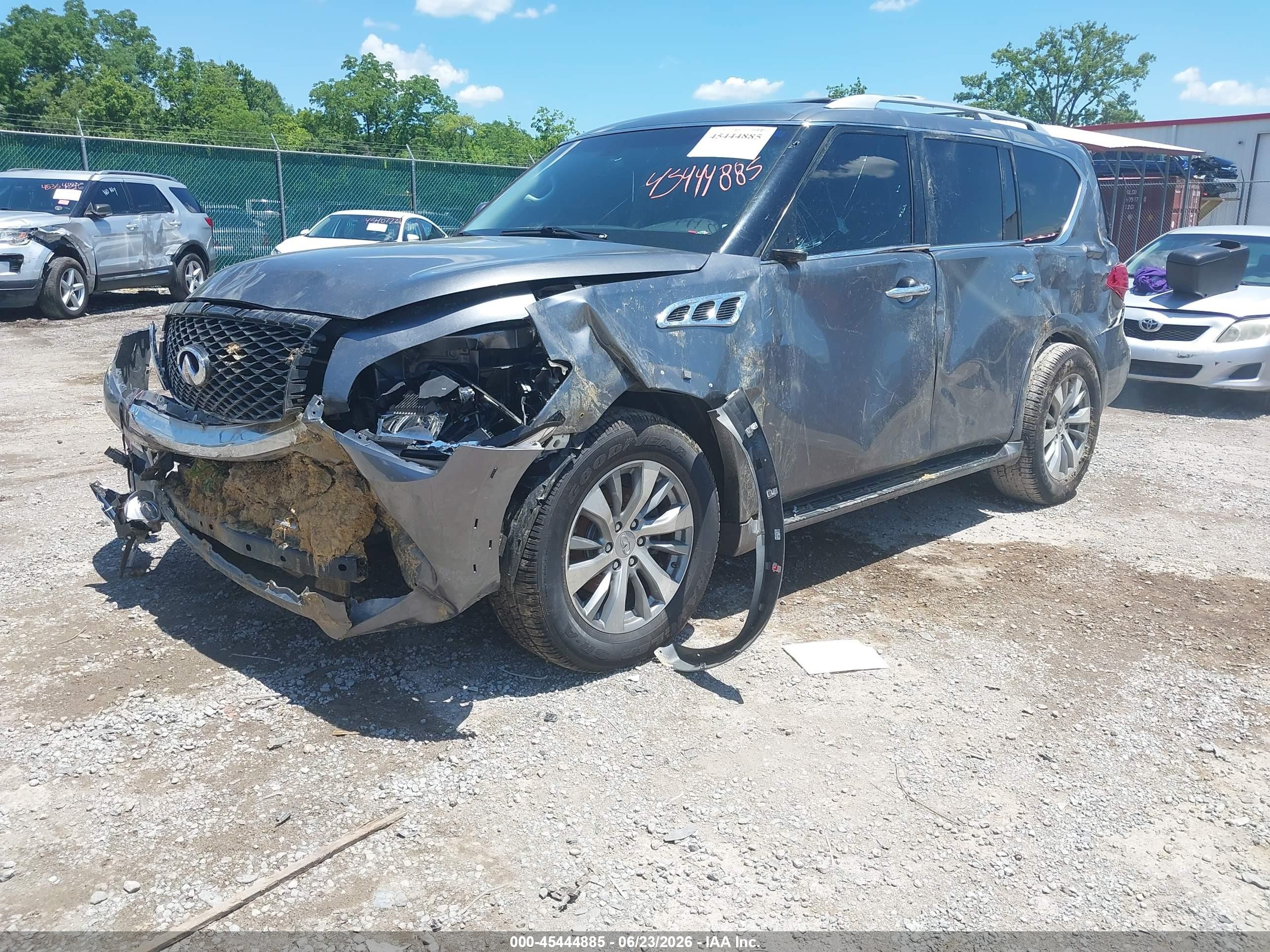 2015 Infiniti Qx80   Gray vin: JN8AZ2NE2F9083417