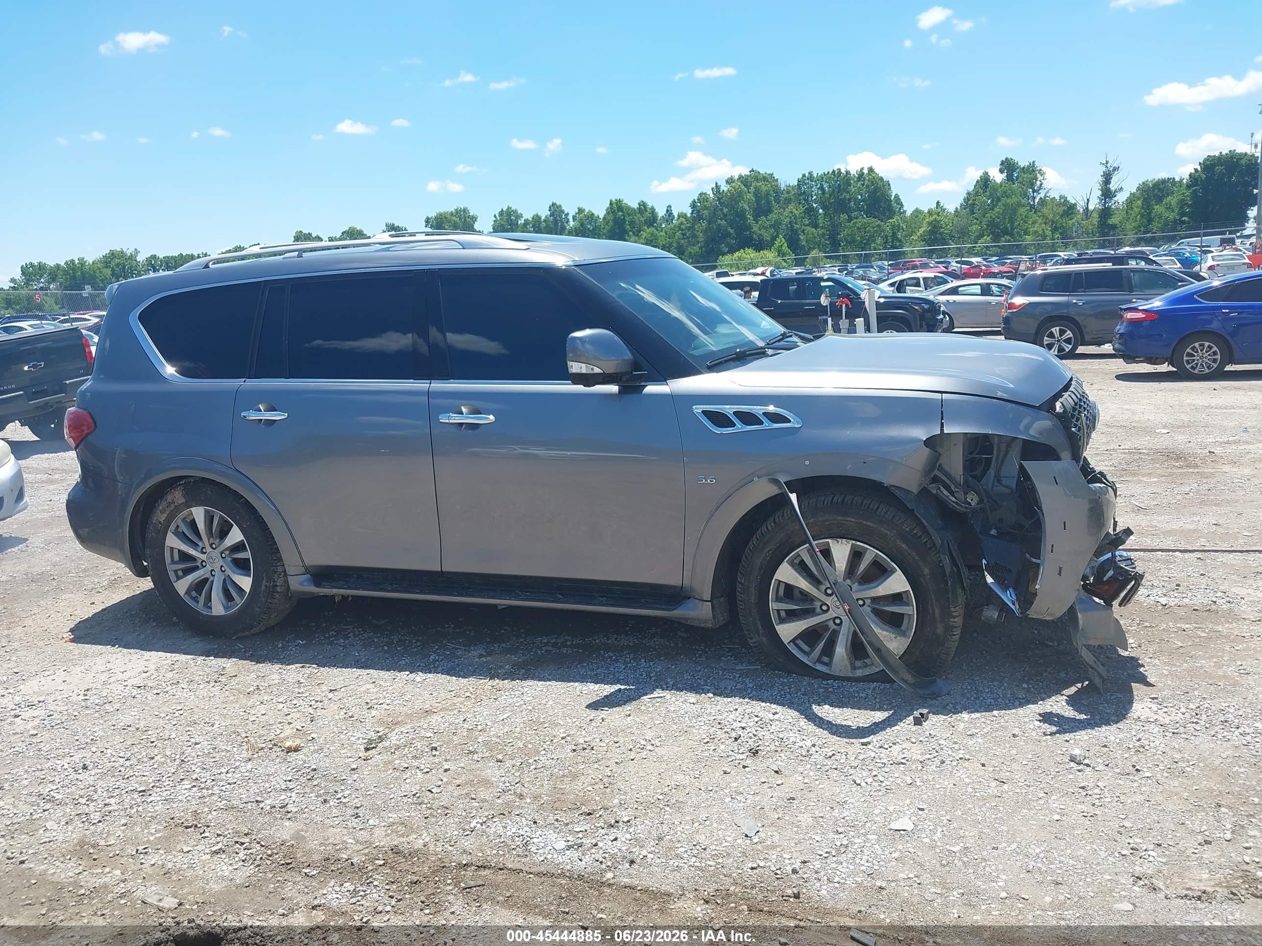 2015 Infiniti Qx80   Gray vin: JN8AZ2NE2F9083417