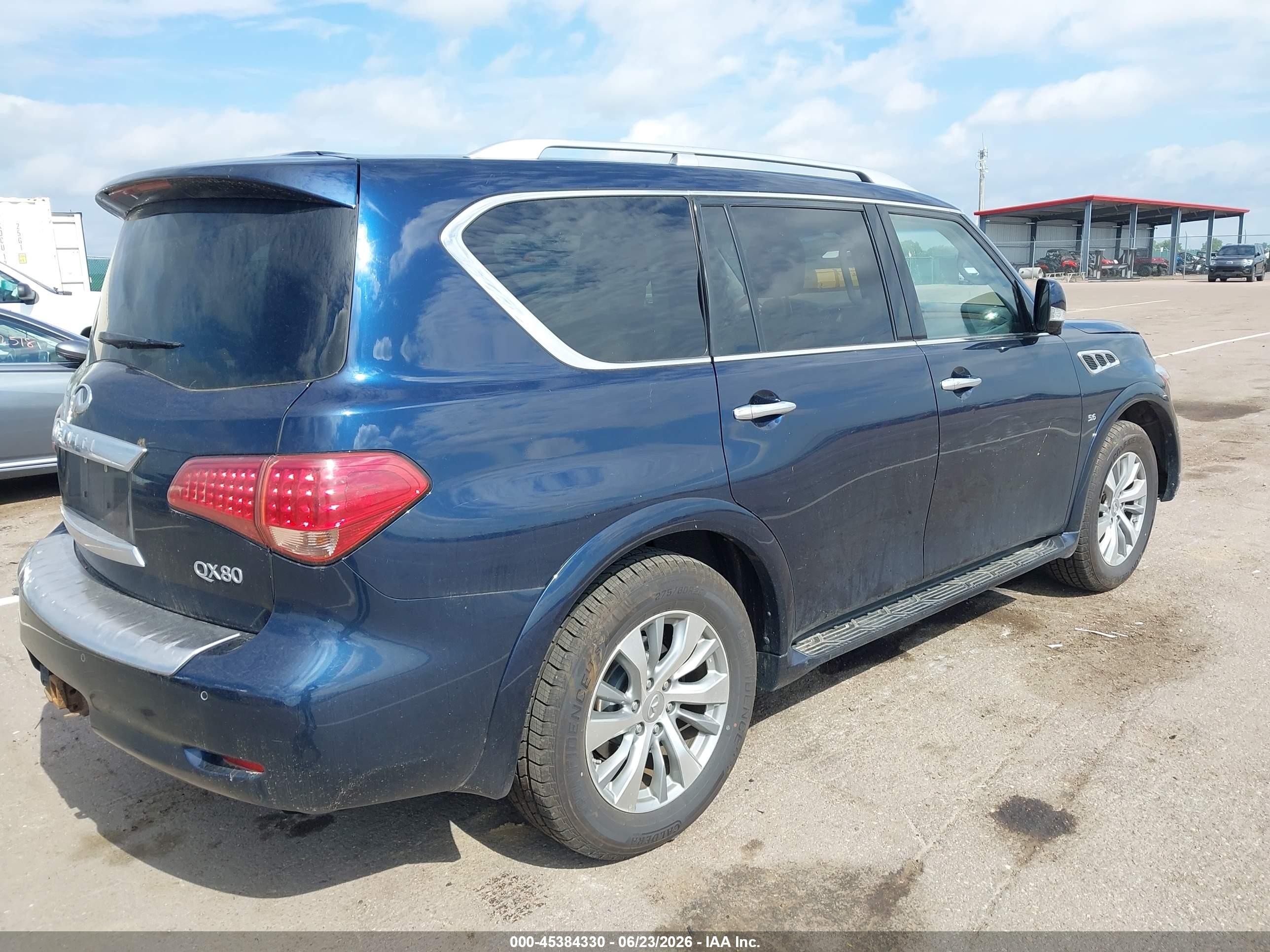 2015 Infiniti Qx80 Limited Dark Blue vin: JN8AZ2NE2F9086463