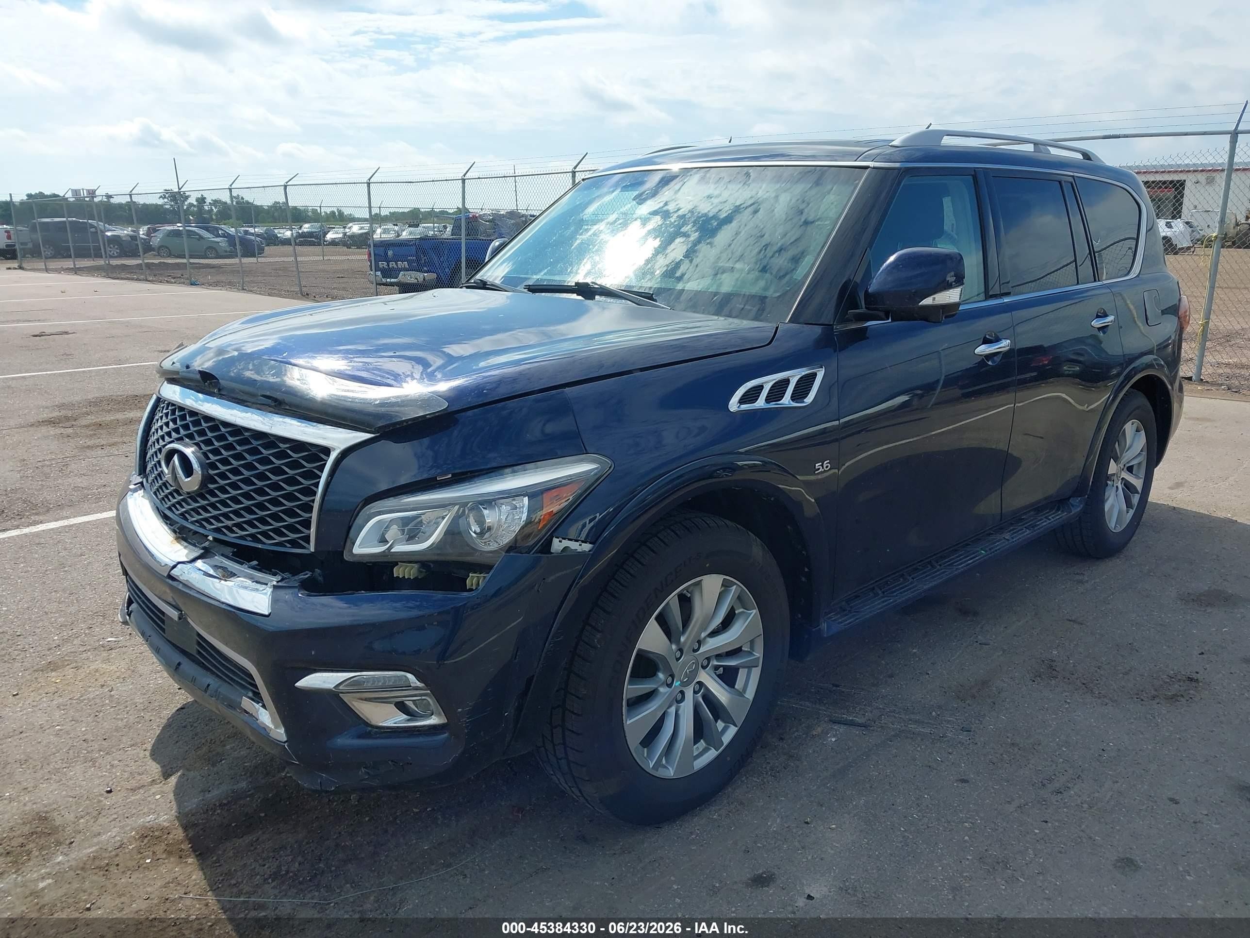 2015 Infiniti Qx80 Limited Dark Blue vin: JN8AZ2NE2F9086463