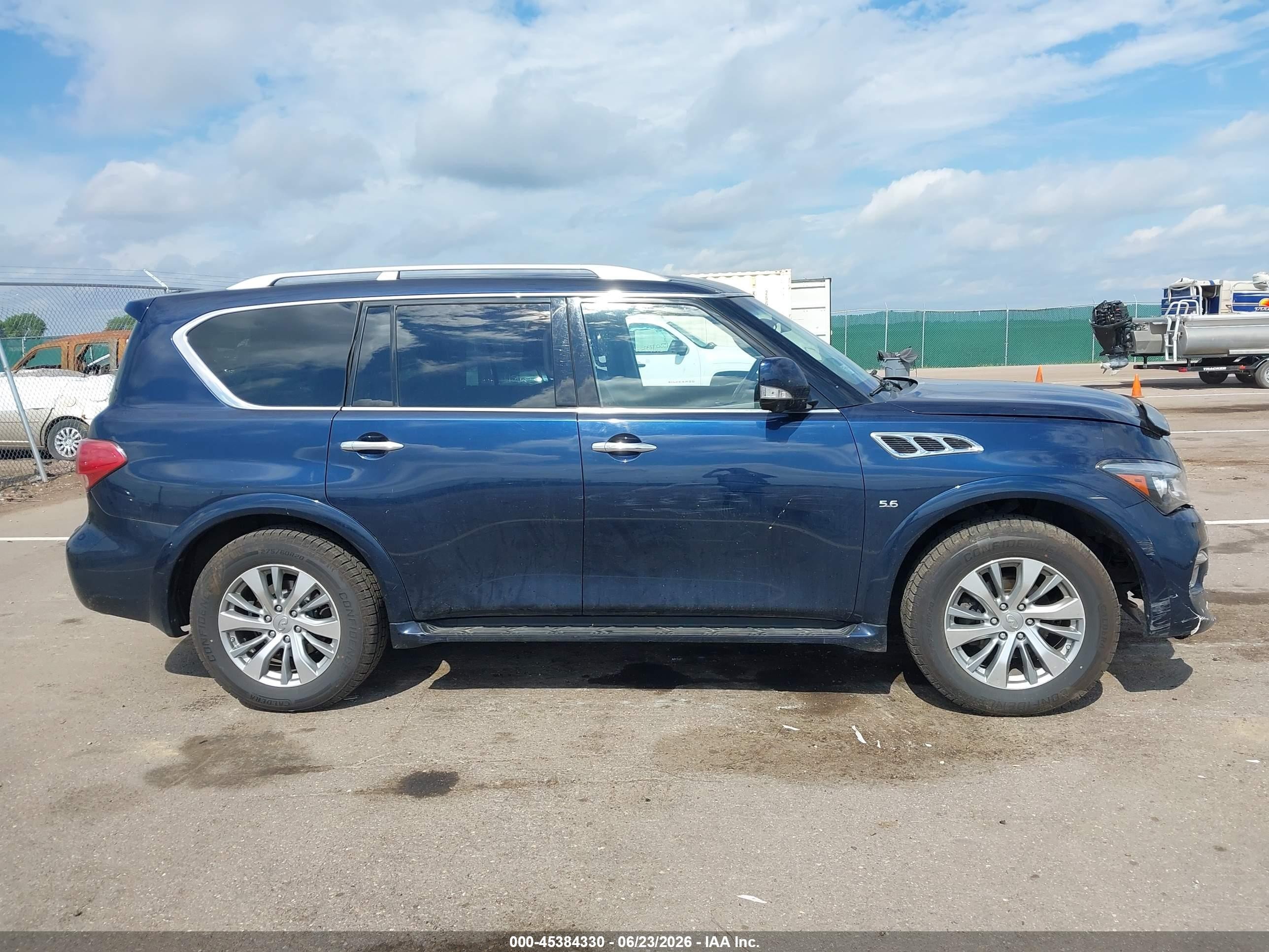 2015 Infiniti Qx80 Limited Dark Blue vin: JN8AZ2NE2F9086463