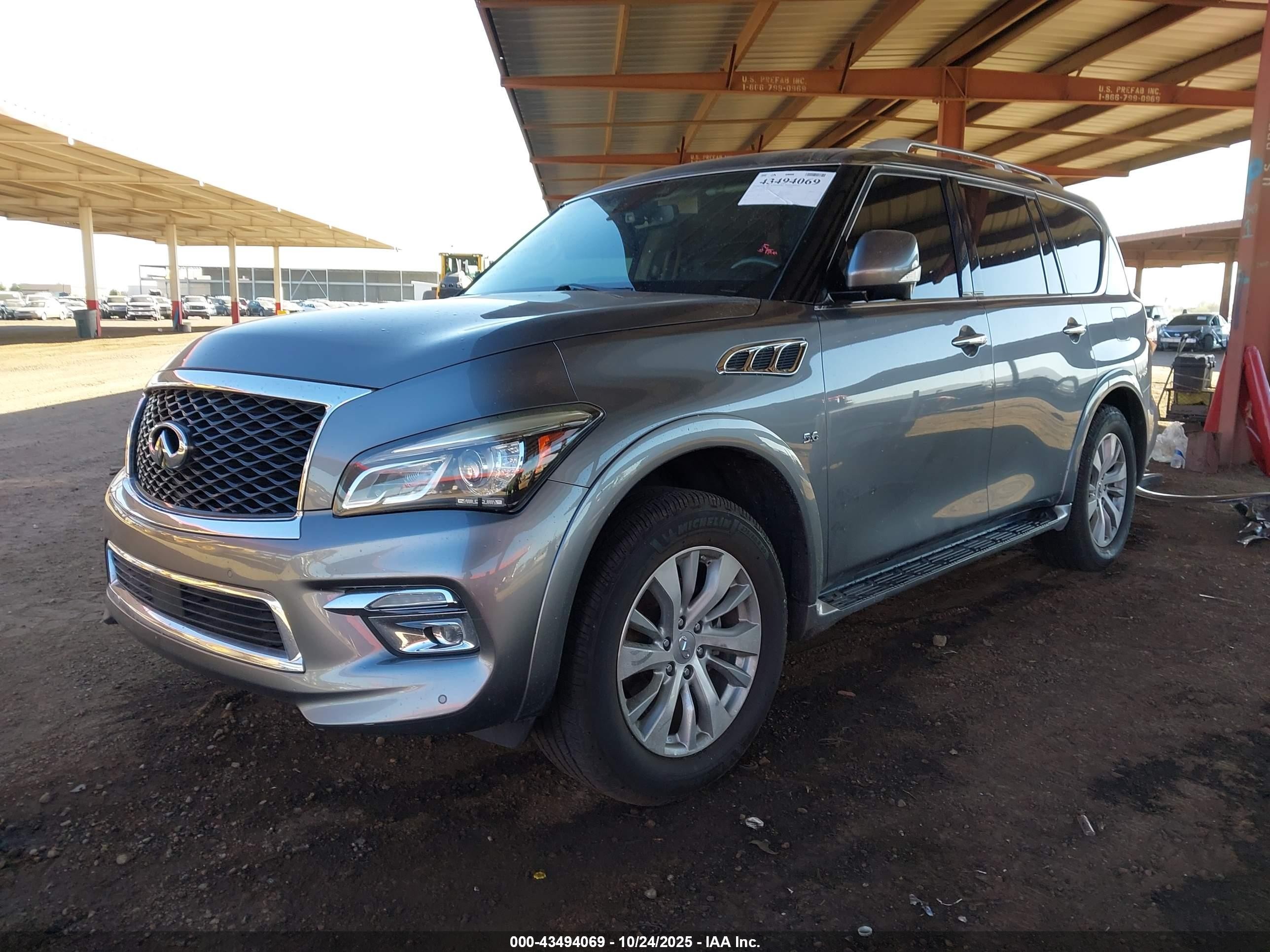 2017 Infiniti Qx80   Серый vin: JN8AZ2NE2H9152688