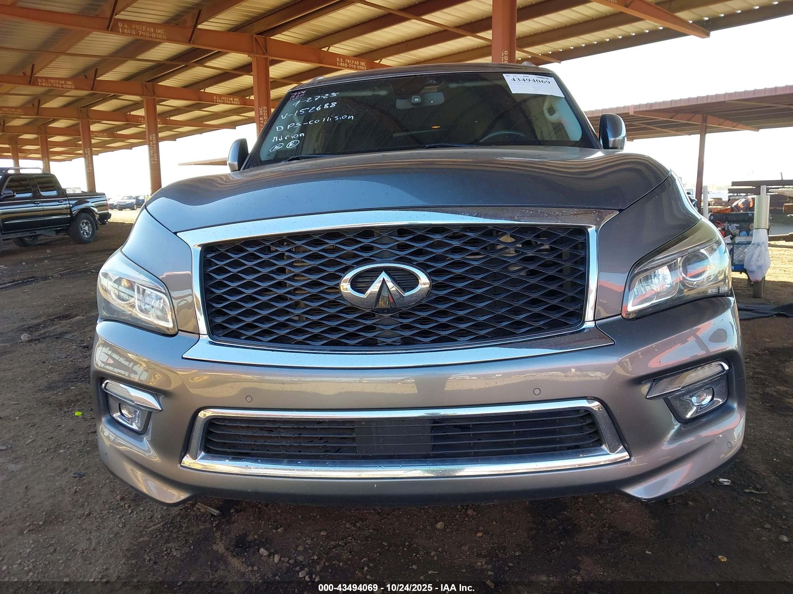 2017 Infiniti Qx80   Серый vin: JN8AZ2NE2H9152688
