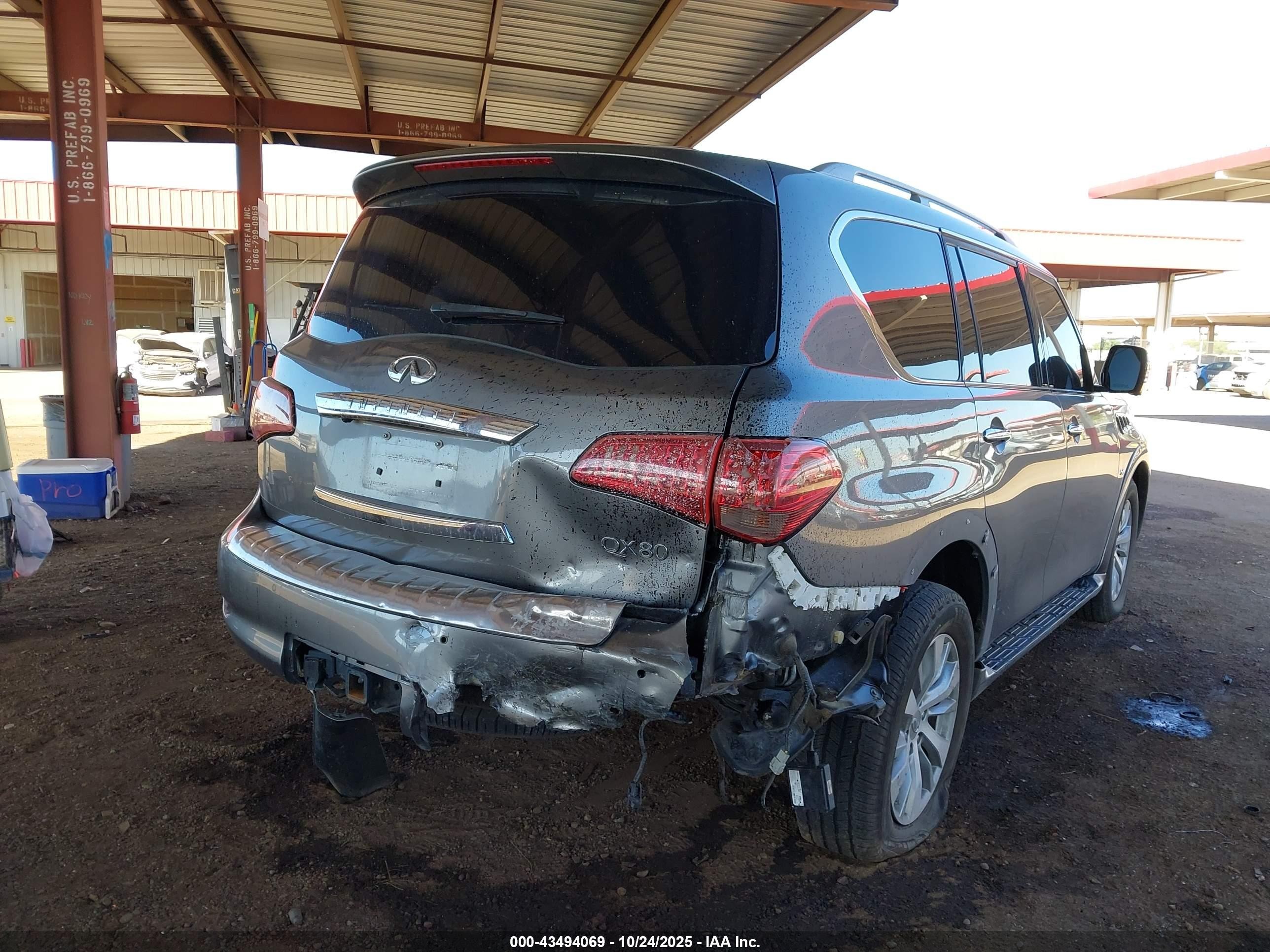 2017 Infiniti Qx80   Серый vin: JN8AZ2NE2H9152688