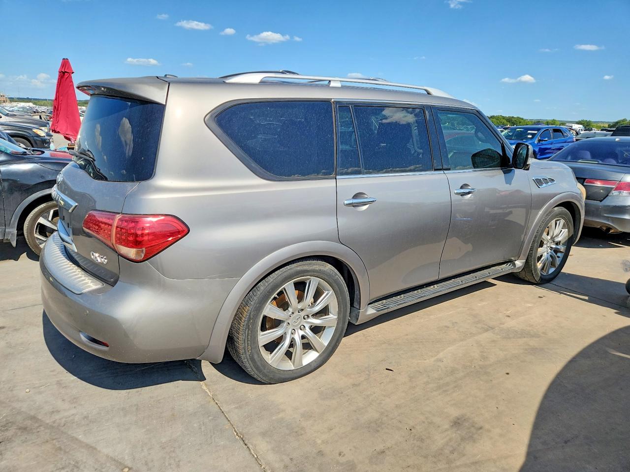 2012 Infiniti Qx56 Base Silver vin: JN8AZ2NE3C9015039