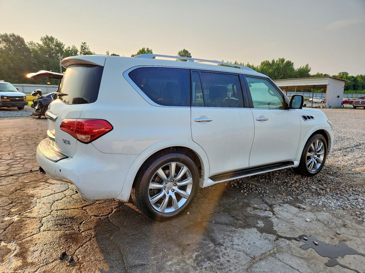 2012 Infiniti Qx56 Base White vin: JN8AZ2NE3C9019320
