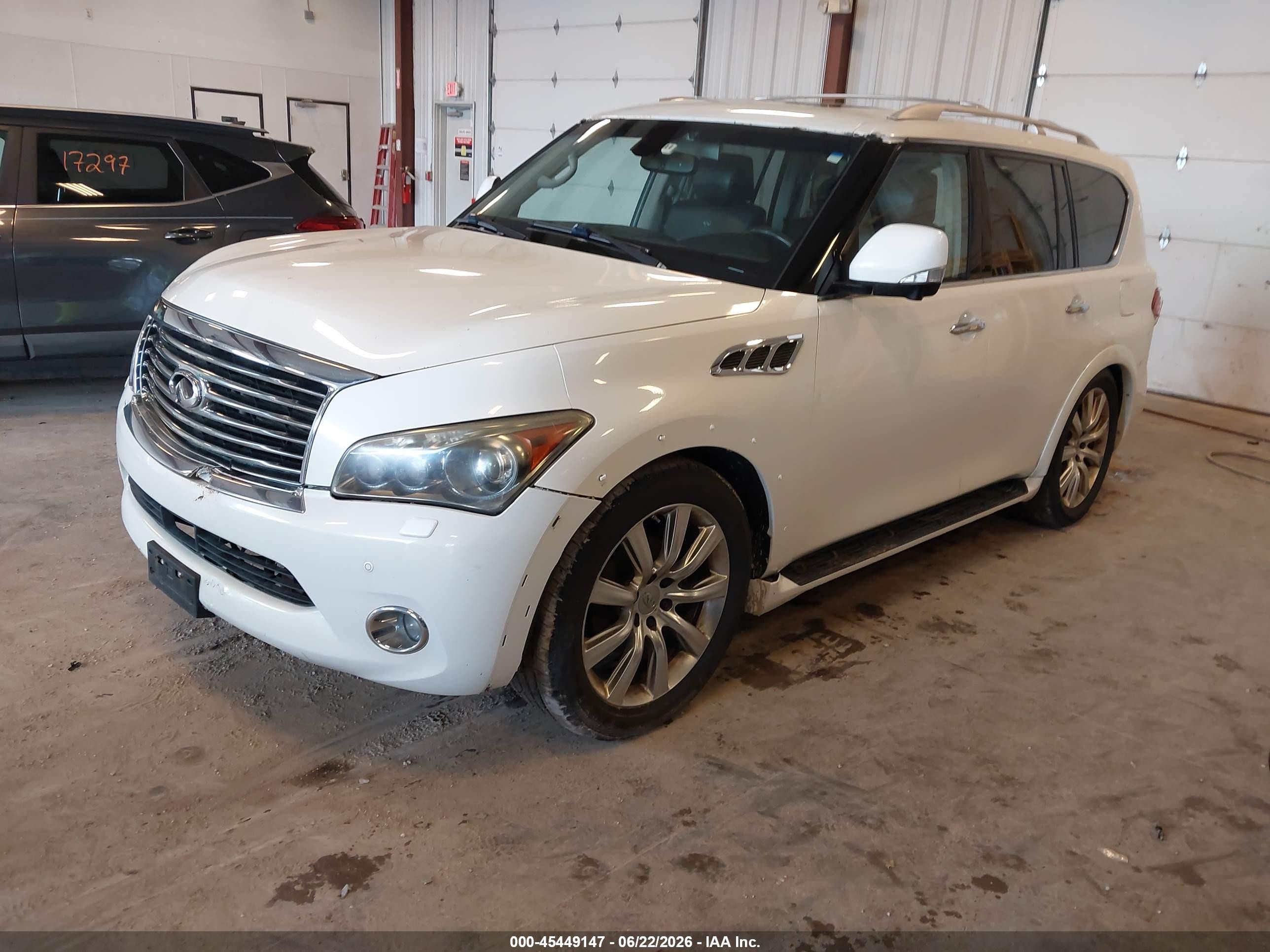 2012 Infiniti Qx56   White vin: JN8AZ2NE3C9021844