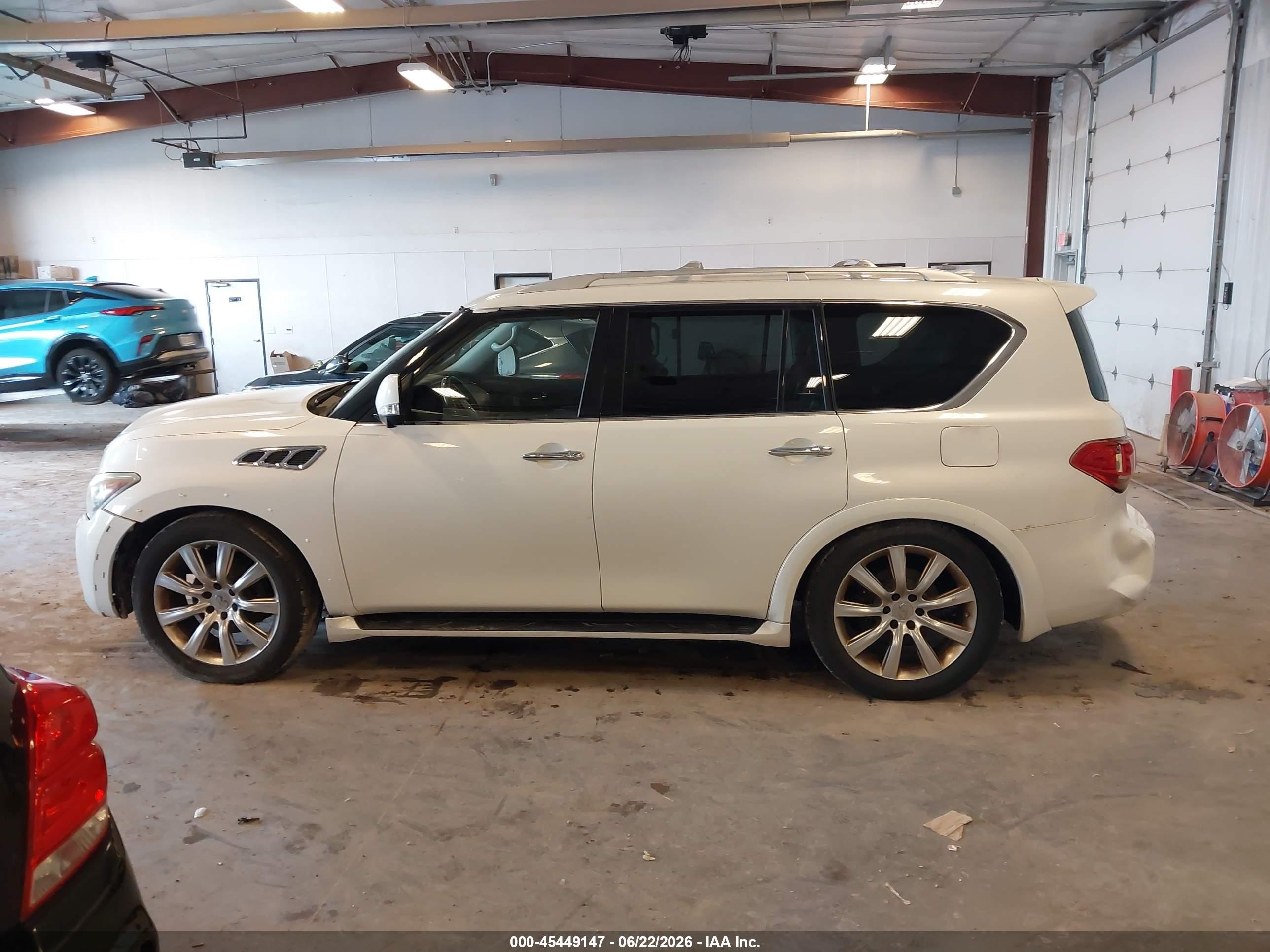 2012 Infiniti Qx56   White vin: JN8AZ2NE3C9021844