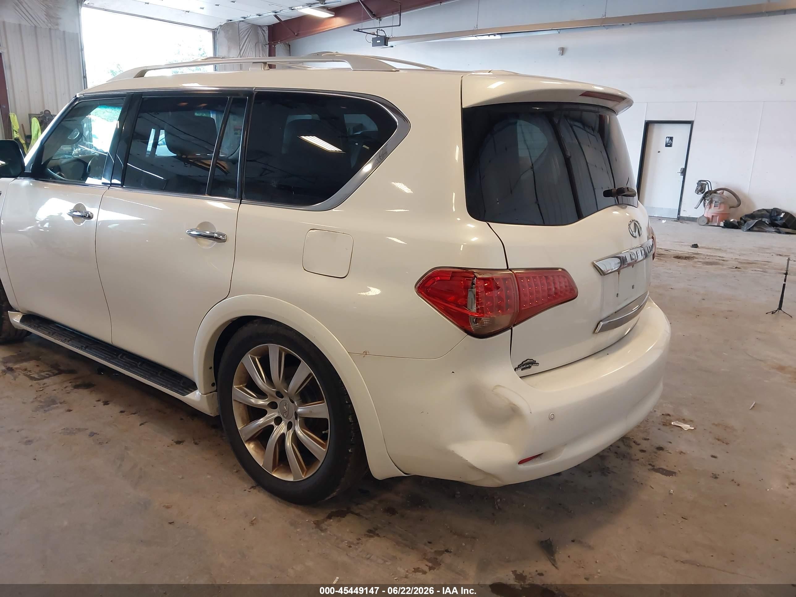 2012 Infiniti Qx56   White vin: JN8AZ2NE3C9021844