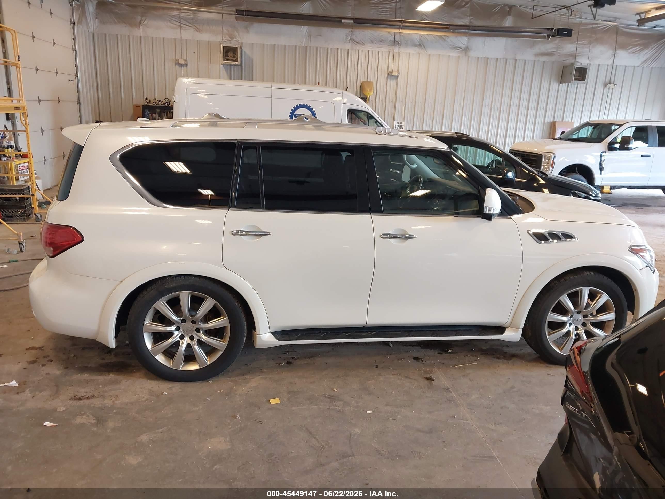 2012 Infiniti Qx56   White vin: JN8AZ2NE3C9021844