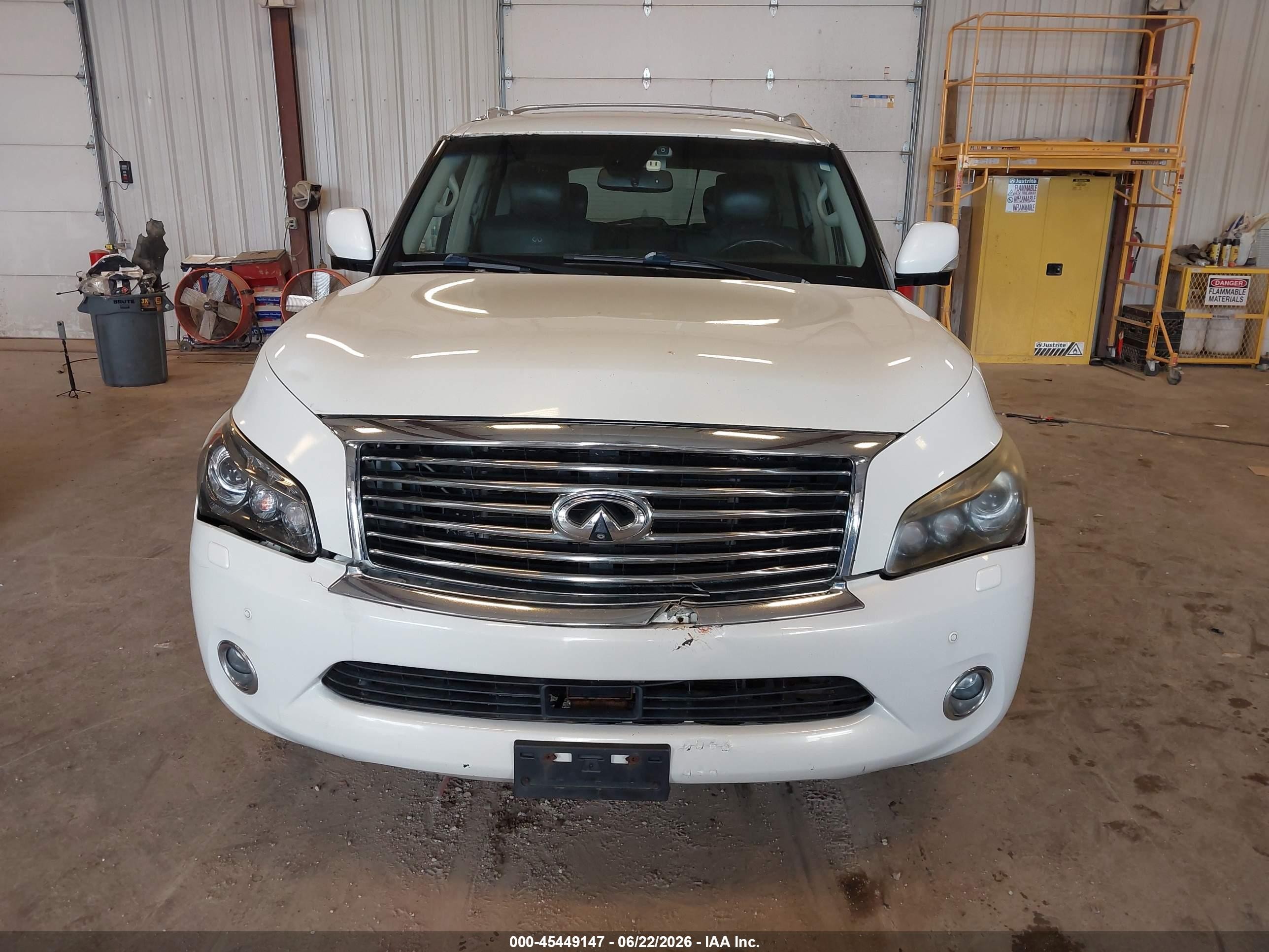 2012 Infiniti Qx56   White vin: JN8AZ2NE3C9021844