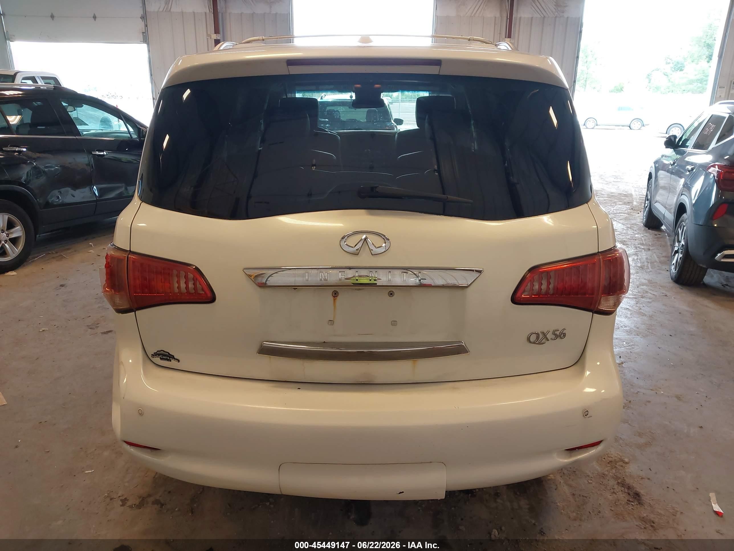 2012 Infiniti Qx56   White vin: JN8AZ2NE3C9021844