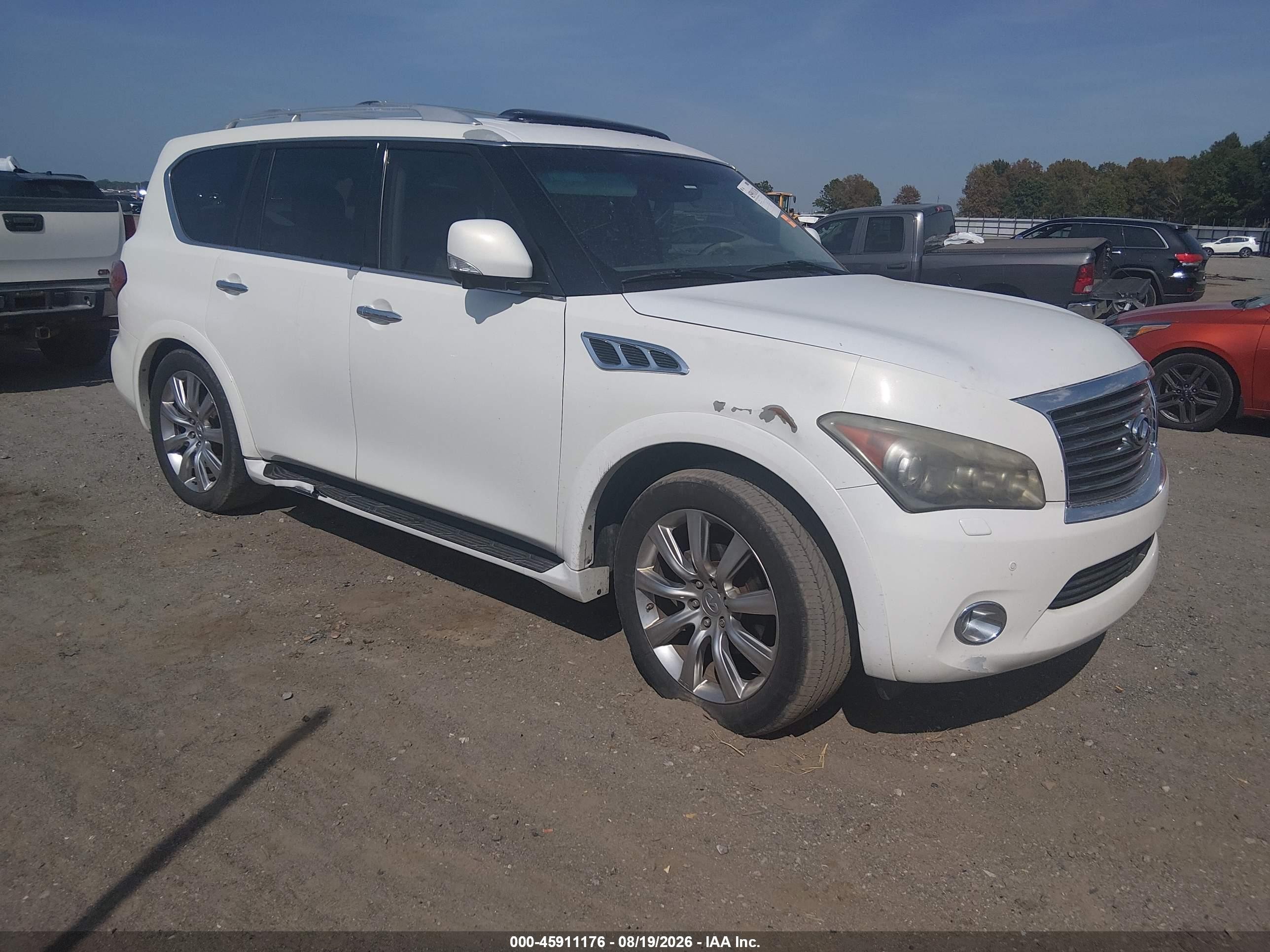 2012 Infiniti Qx56   White vin: JN8AZ2NE3C9022640