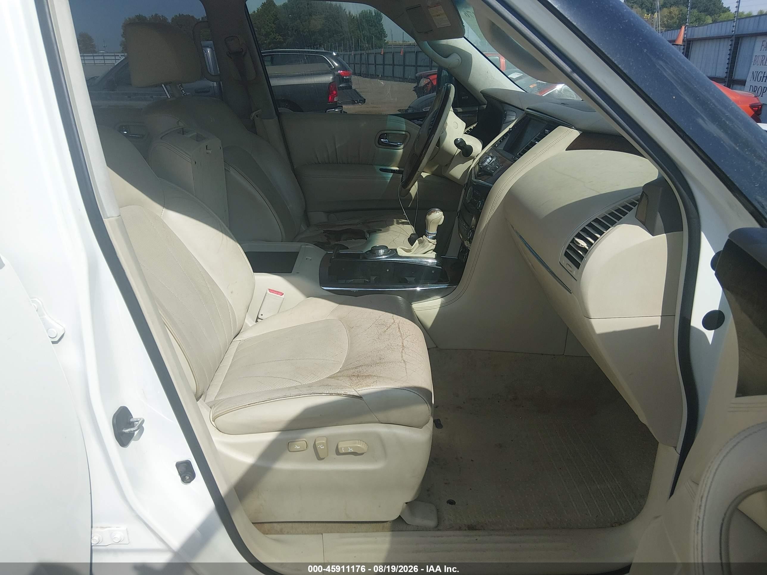 2012 Infiniti Qx56   White vin: JN8AZ2NE3C9022640