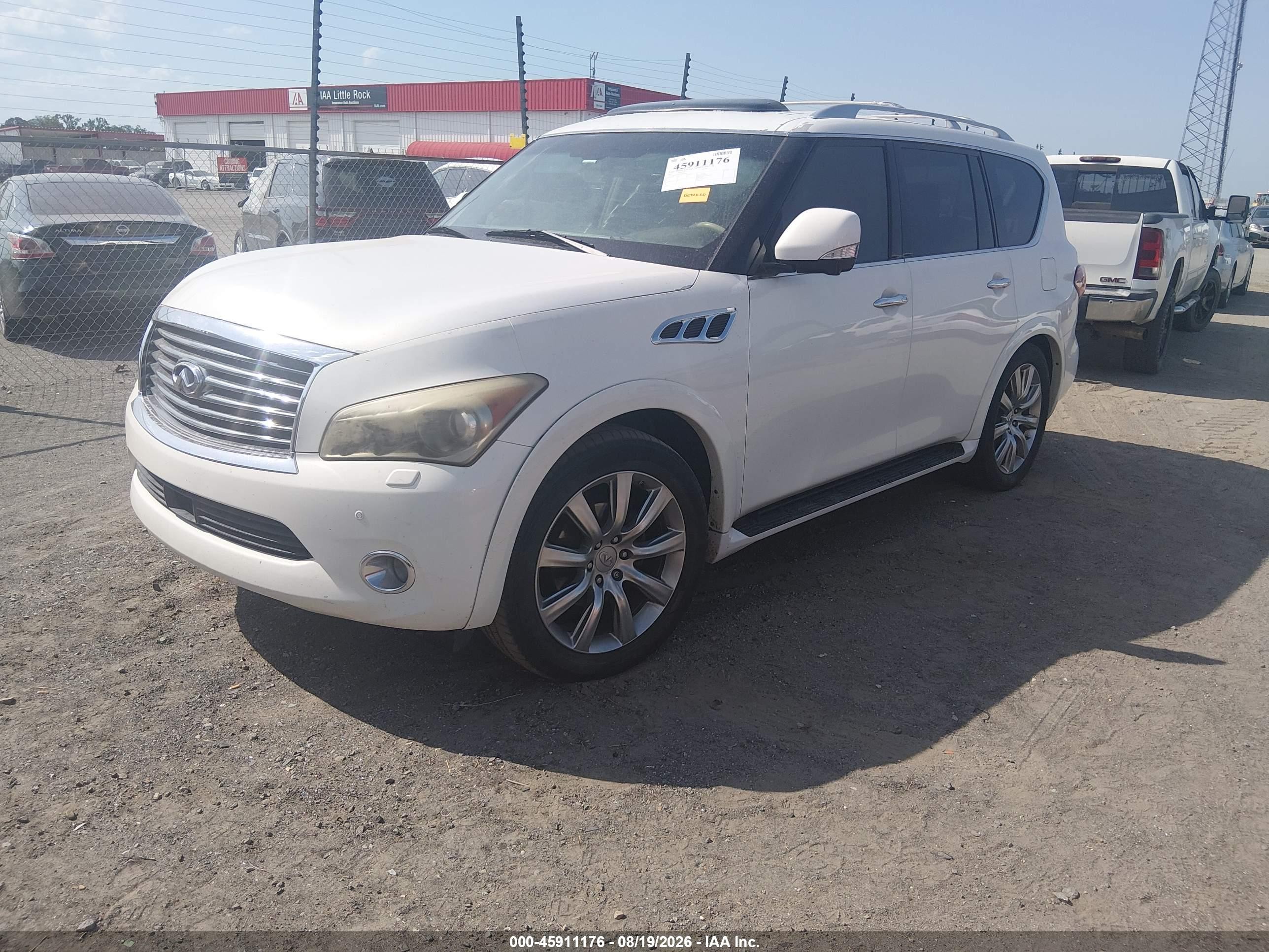 2012 Infiniti Qx56   White vin: JN8AZ2NE3C9022640