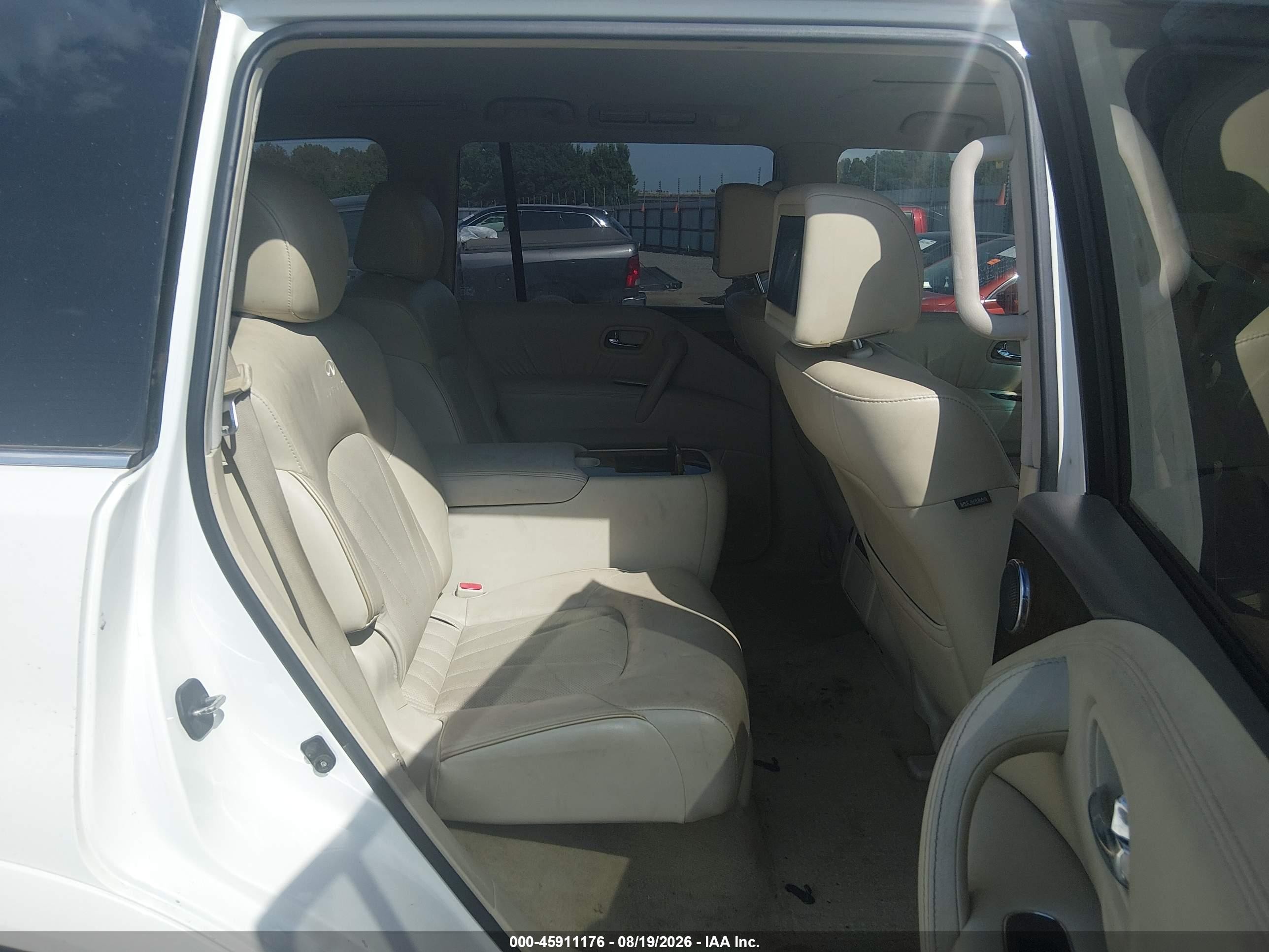 2012 Infiniti Qx56   White vin: JN8AZ2NE3C9022640