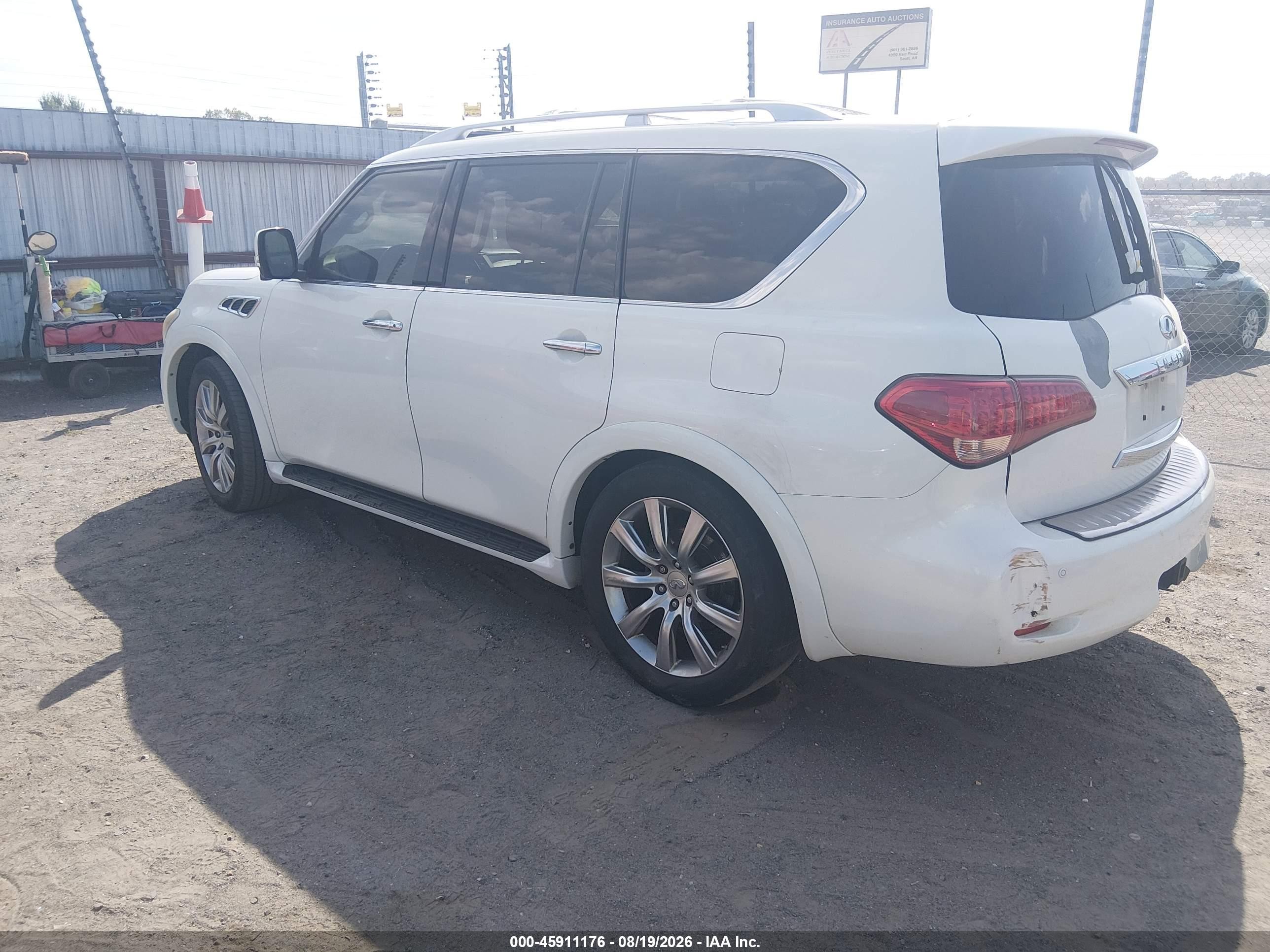 2012 Infiniti Qx56   White vin: JN8AZ2NE3C9022640