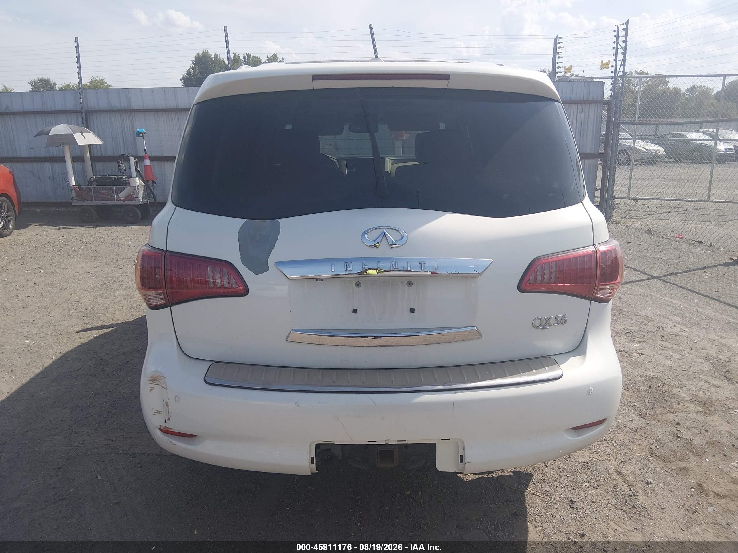 2012 Infiniti Qx56   White vin: JN8AZ2NE3C9022640