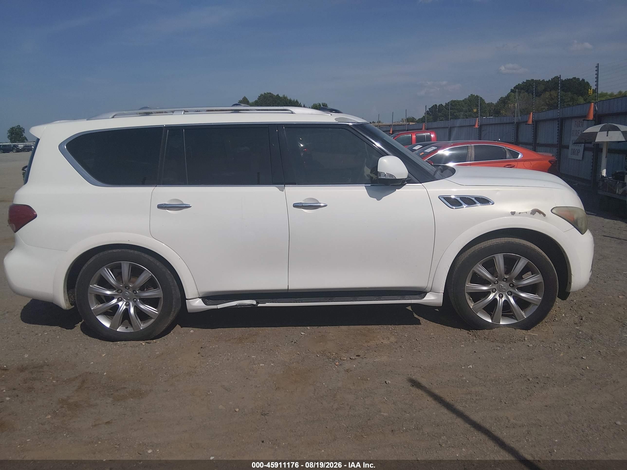 2012 Infiniti Qx56   White vin: JN8AZ2NE3C9022640