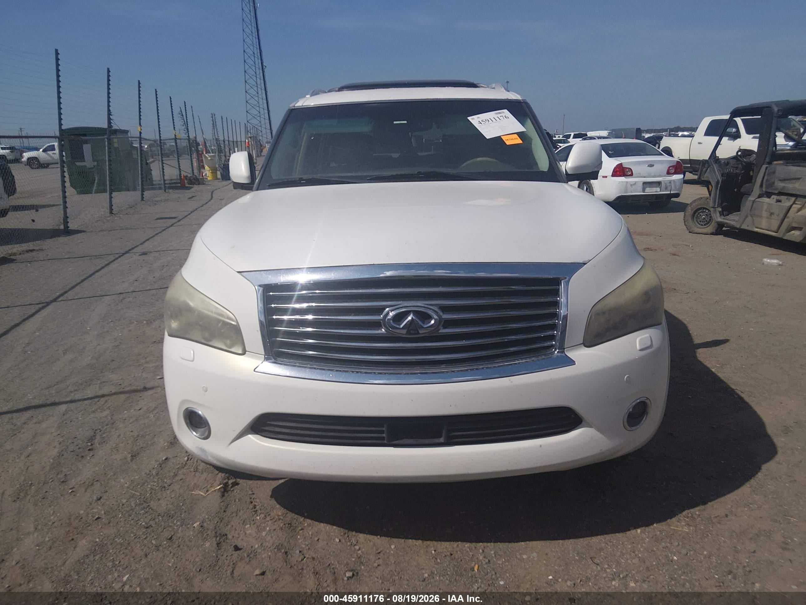 2012 Infiniti Qx56   White vin: JN8AZ2NE3C9022640