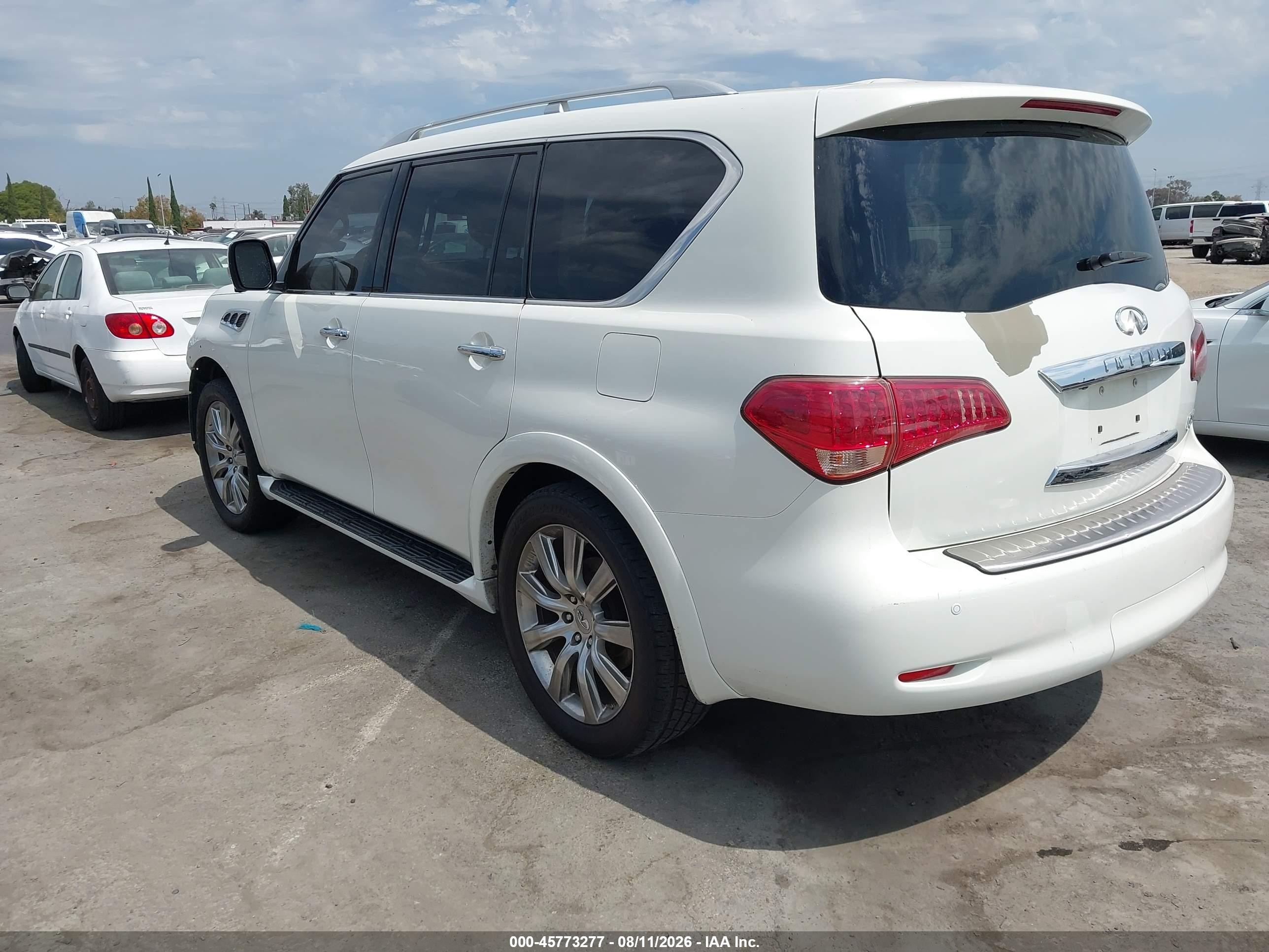 2013 Infiniti Qx56   White vin: JN8AZ2NE3D9040184
