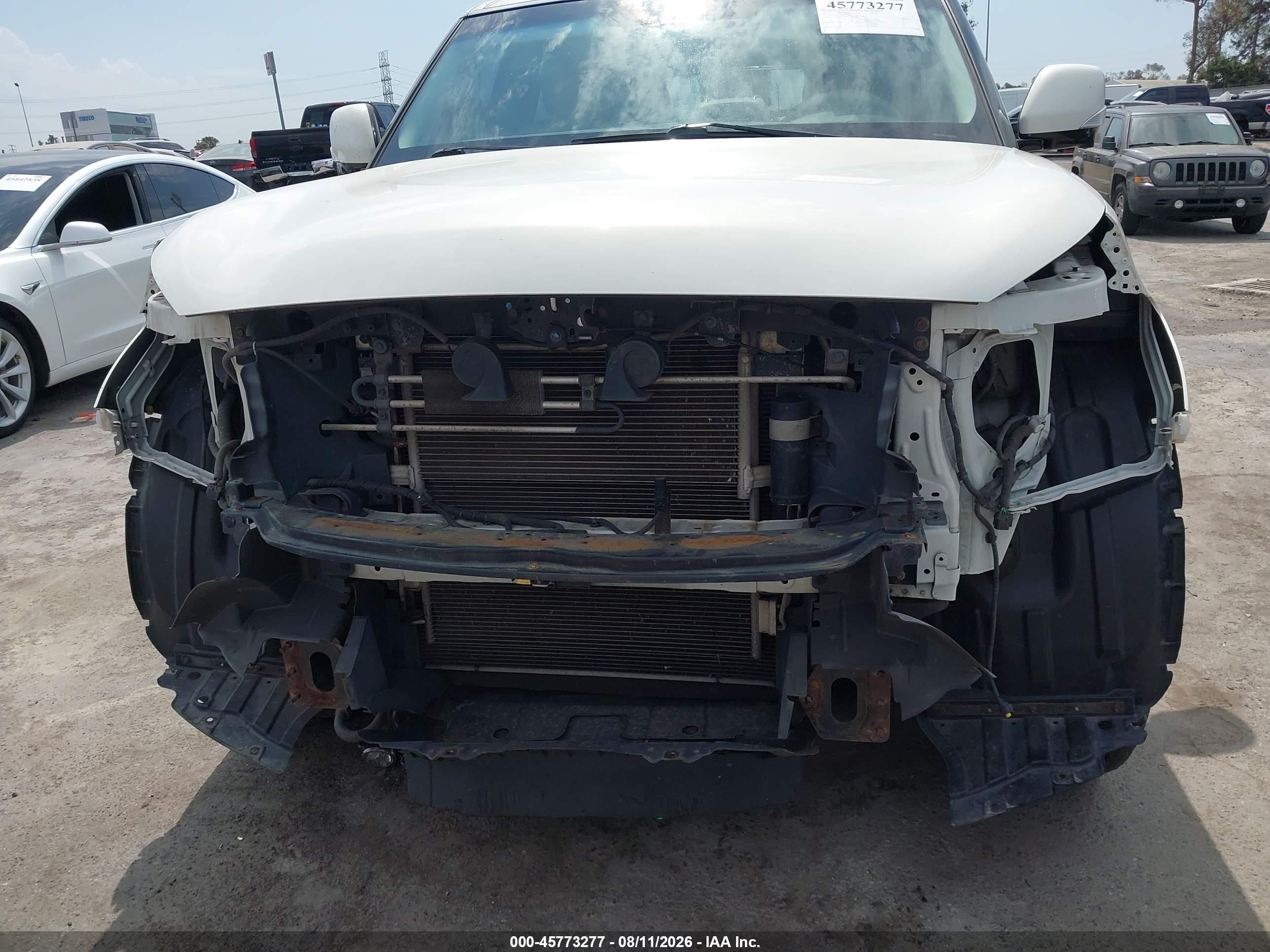 2013 Infiniti Qx56   White vin: JN8AZ2NE3D9040184
