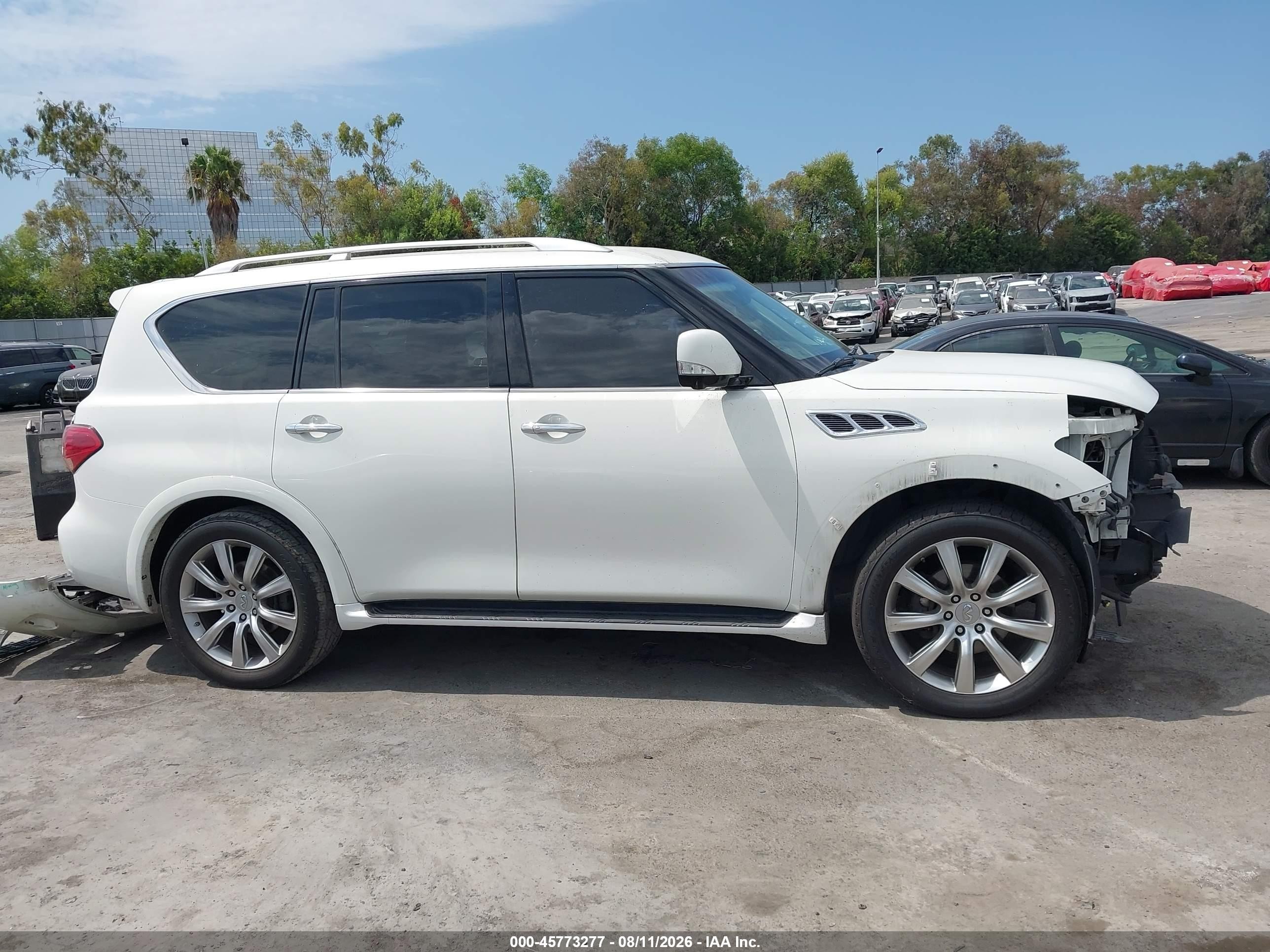 2013 Infiniti Qx56   White vin: JN8AZ2NE3D9040184
