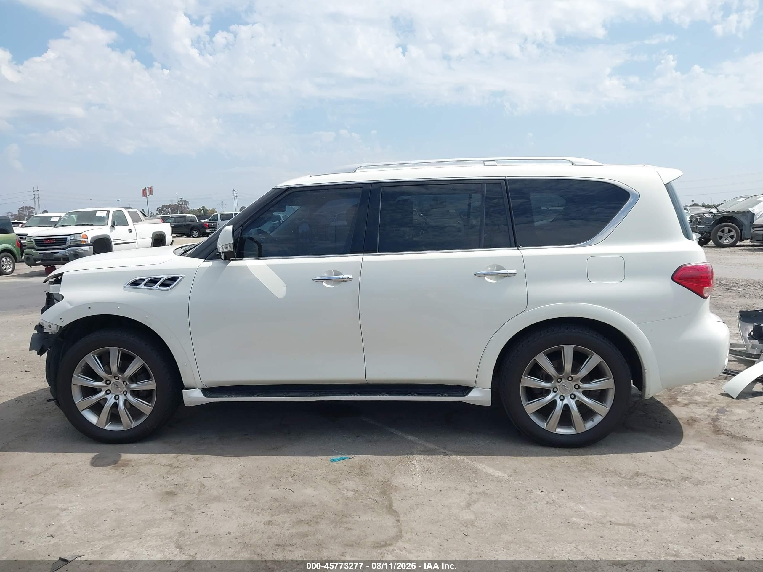 2013 Infiniti Qx56   White vin: JN8AZ2NE3D9040184