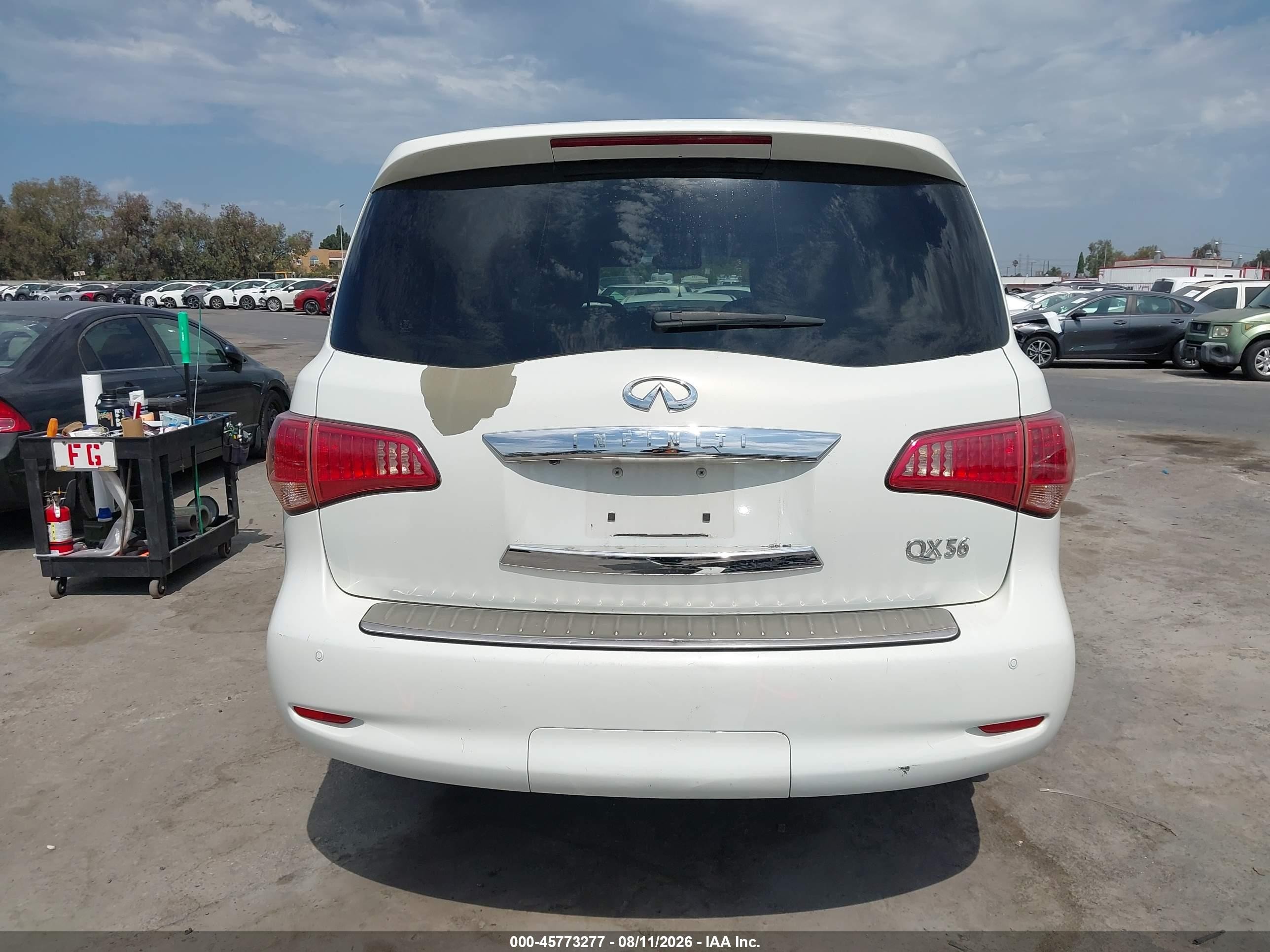 2013 Infiniti Qx56   White vin: JN8AZ2NE3D9040184