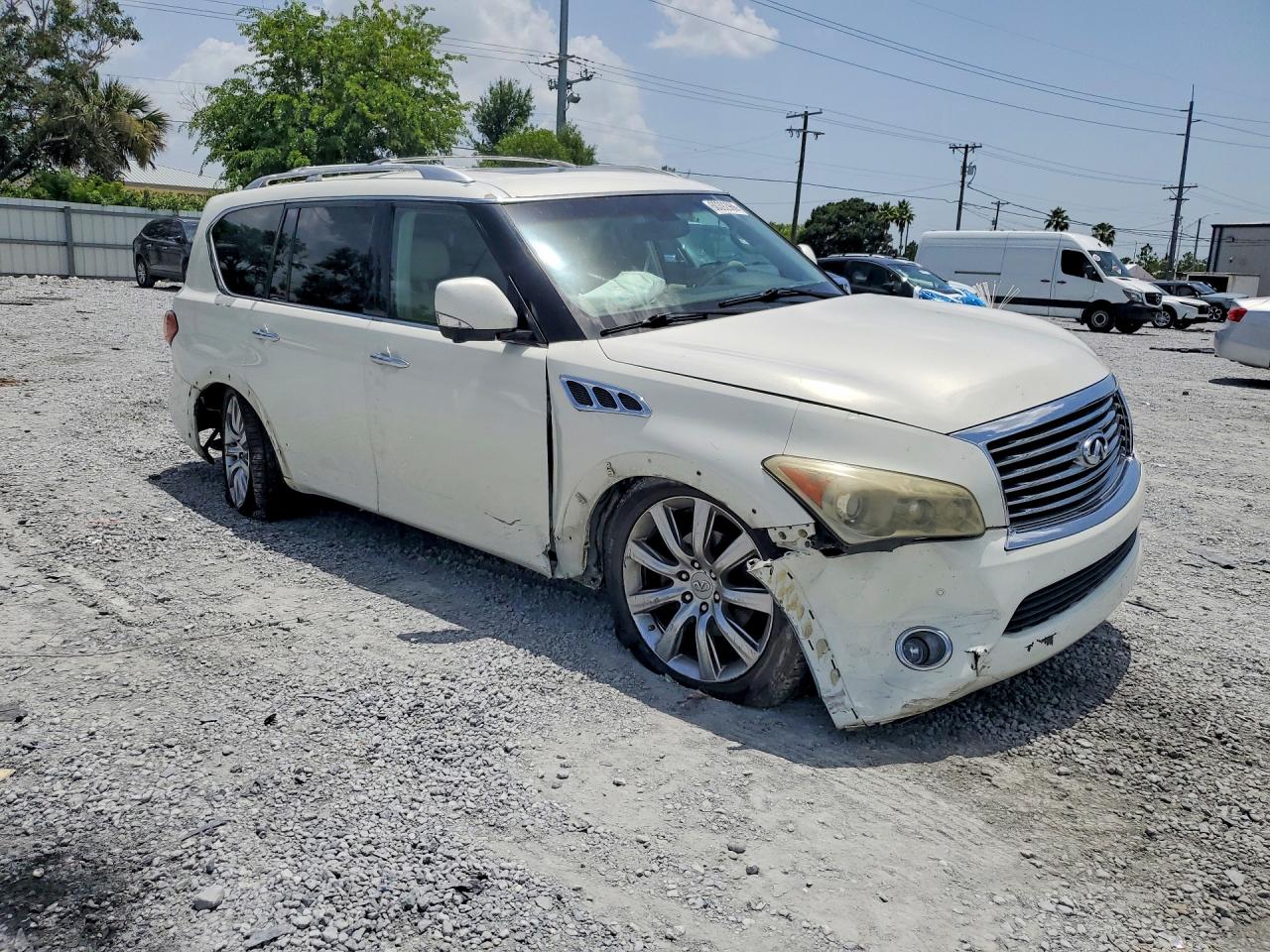 2013 Infiniti Qx56 Base White vin: JN8AZ2NE3D9042209