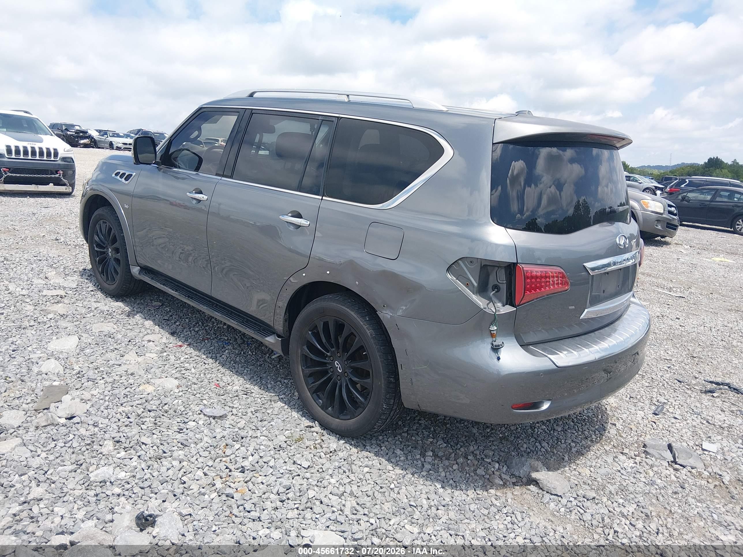 2015 Infiniti Qx80 Серый vin: JN8AZ2NE3F9081160