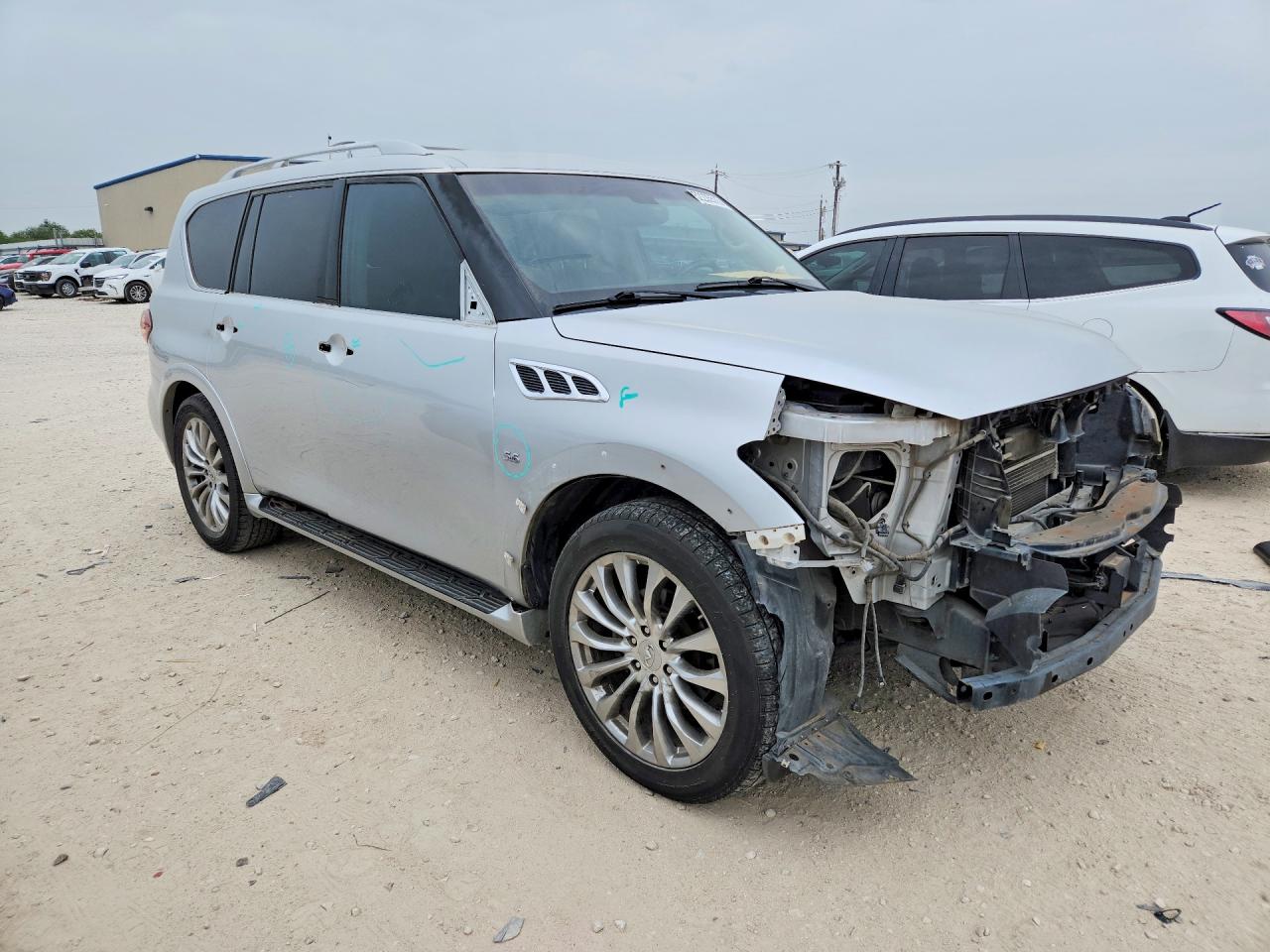 2015 Infiniti Qx80 Base Silver vin: JN8AZ2NE3F9081627
