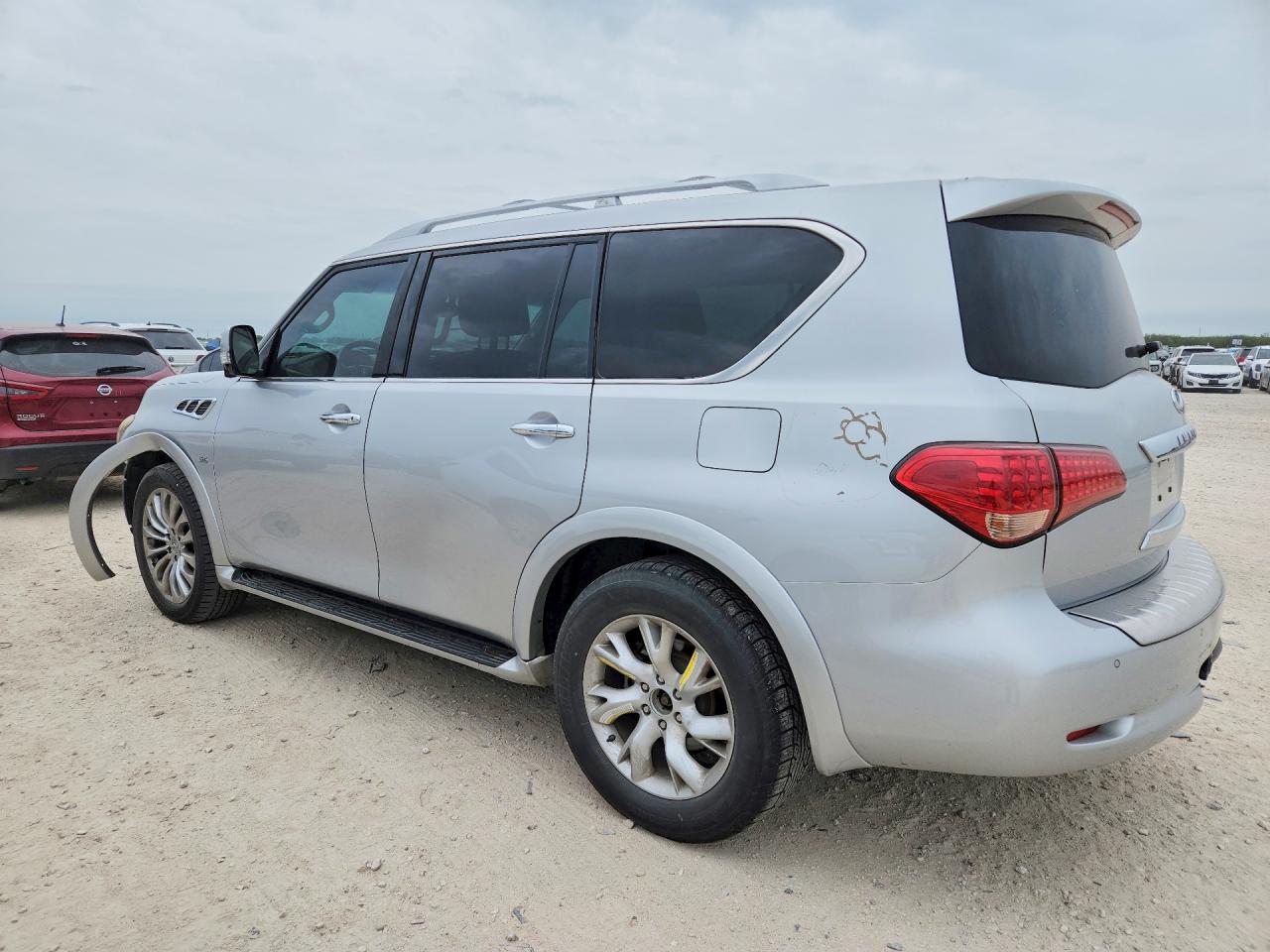 2015 Infiniti Qx80 Base Silver vin: JN8AZ2NE3F9081627